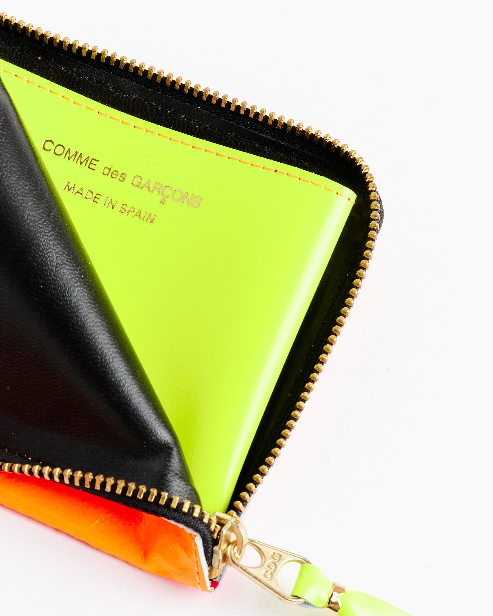 Super Fluo Half Zip Wallet in Orange/Pink