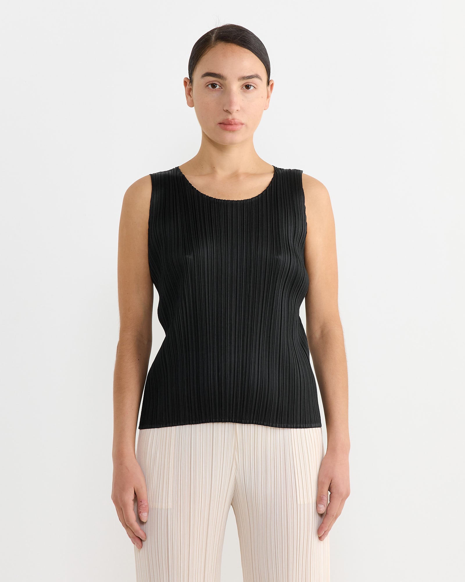 Issey Miyake Pleats Please Basics JK101 Tank Top Black - Black / 3 (233761)