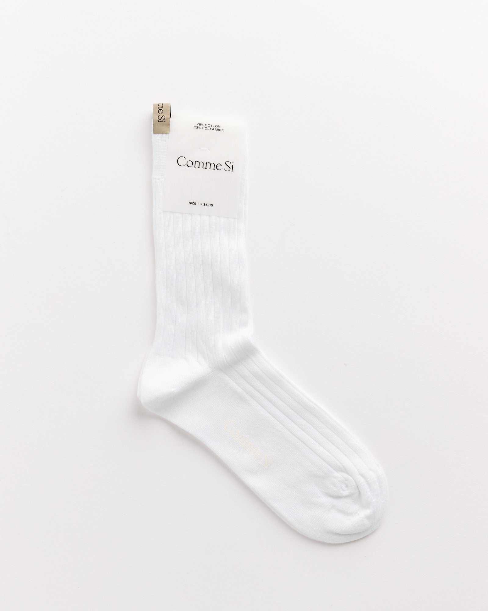 The Yves Socks in White - White / 35/38 (237447)