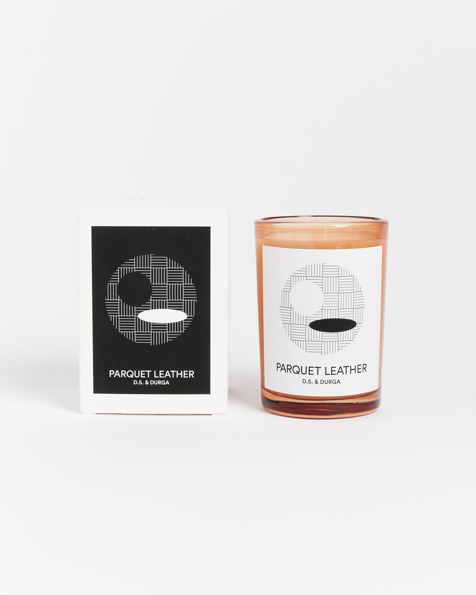 Candle in Parquet Leather