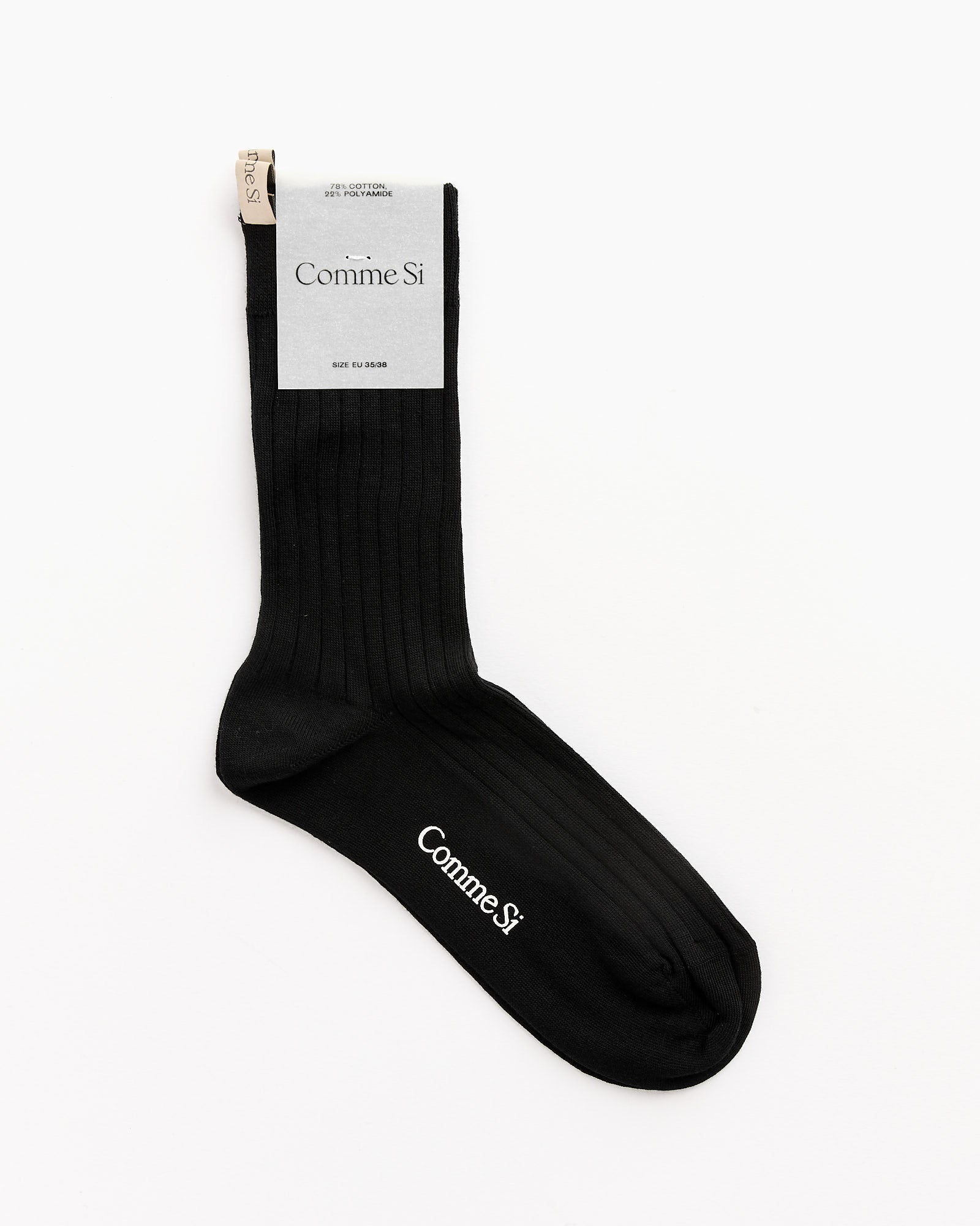 The Yves Socks in Black - Black / 35/38 (245386)