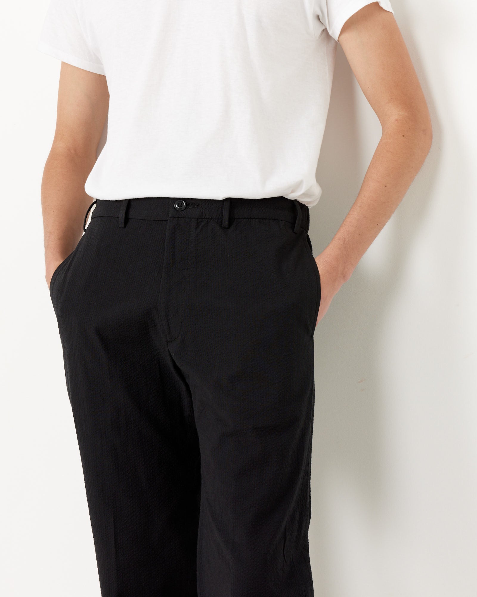 West Coast Seersucker Pant in Black