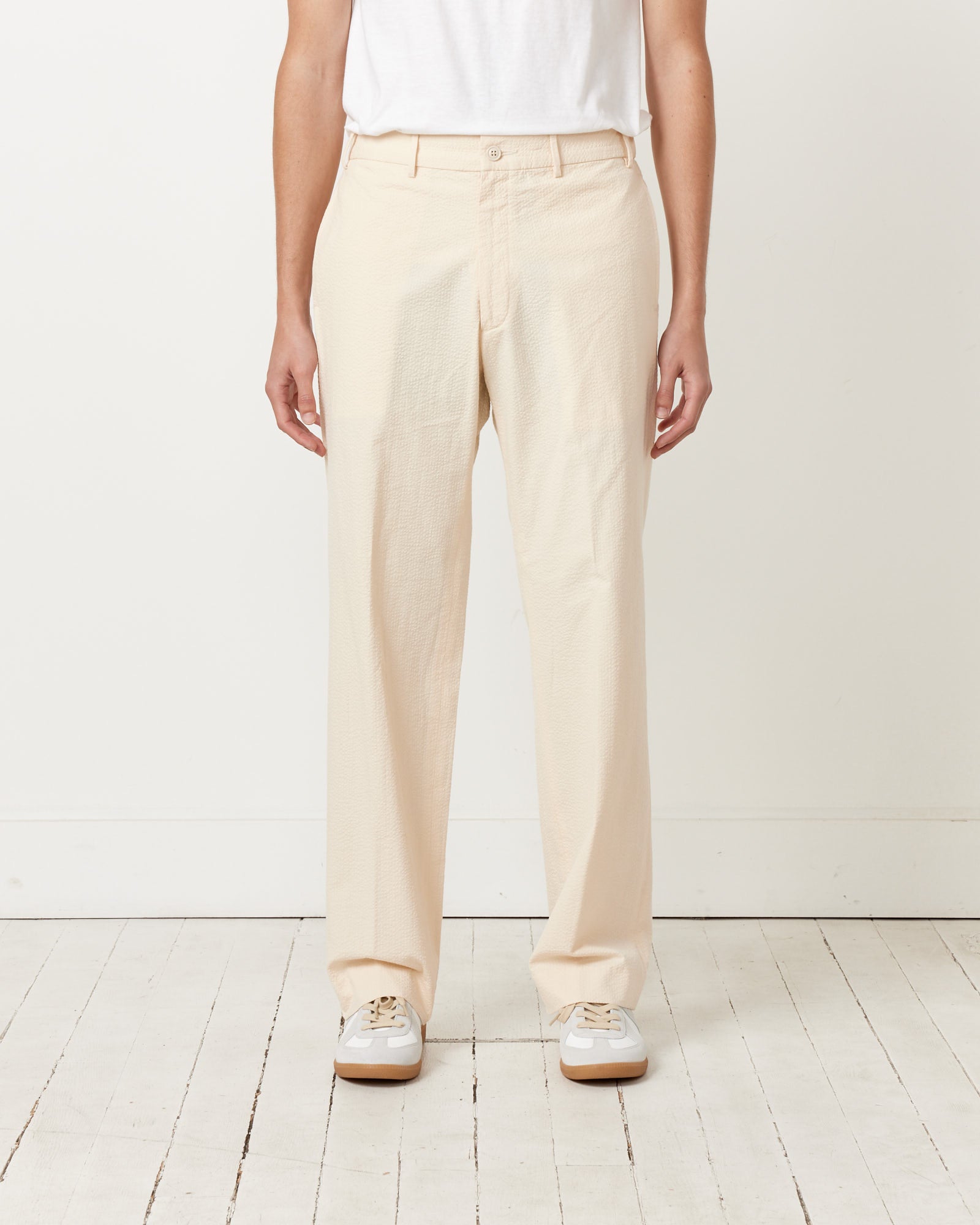 West Coast Seersucker Pant in Cream