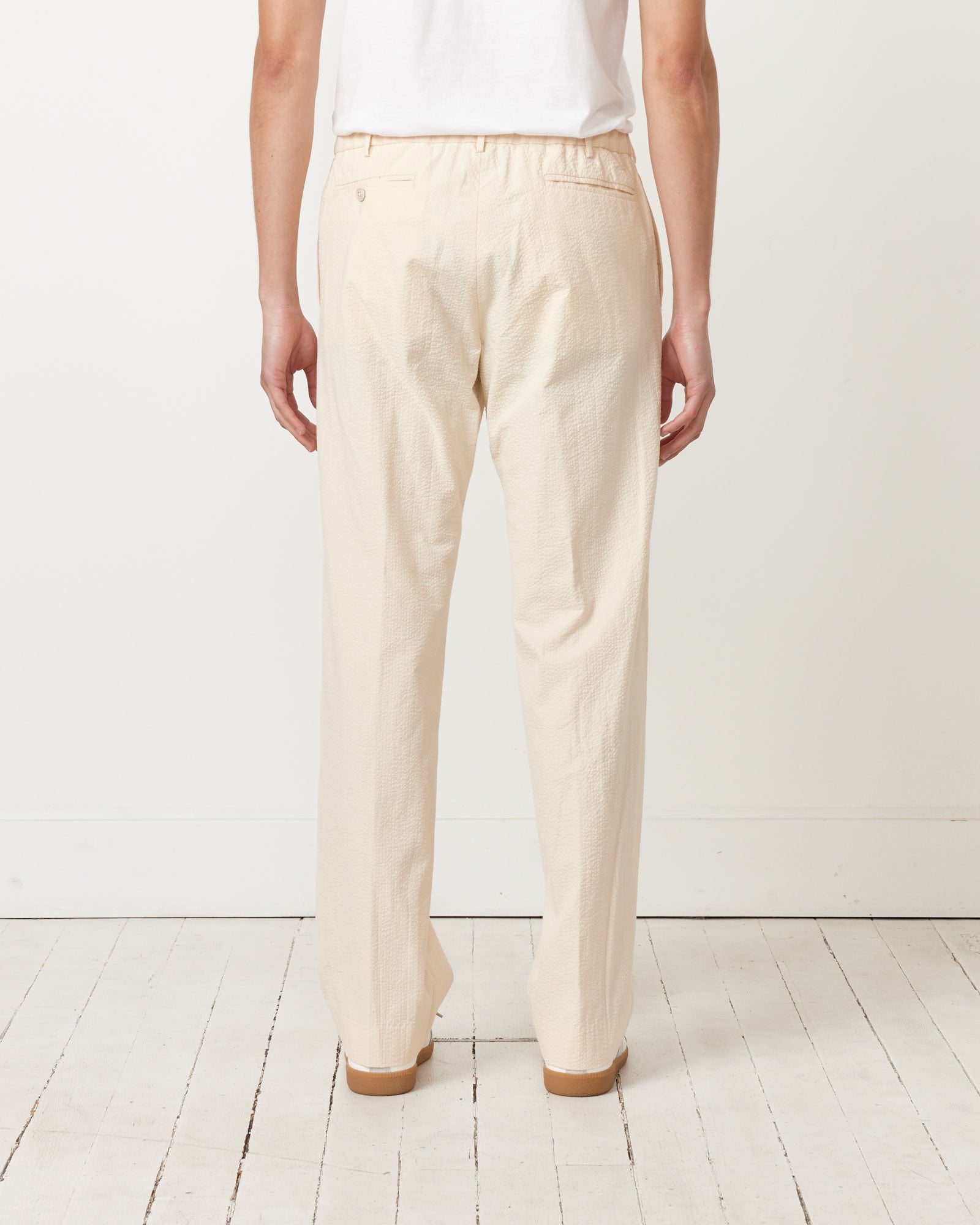 West Coast Seersucker Pant in Cream