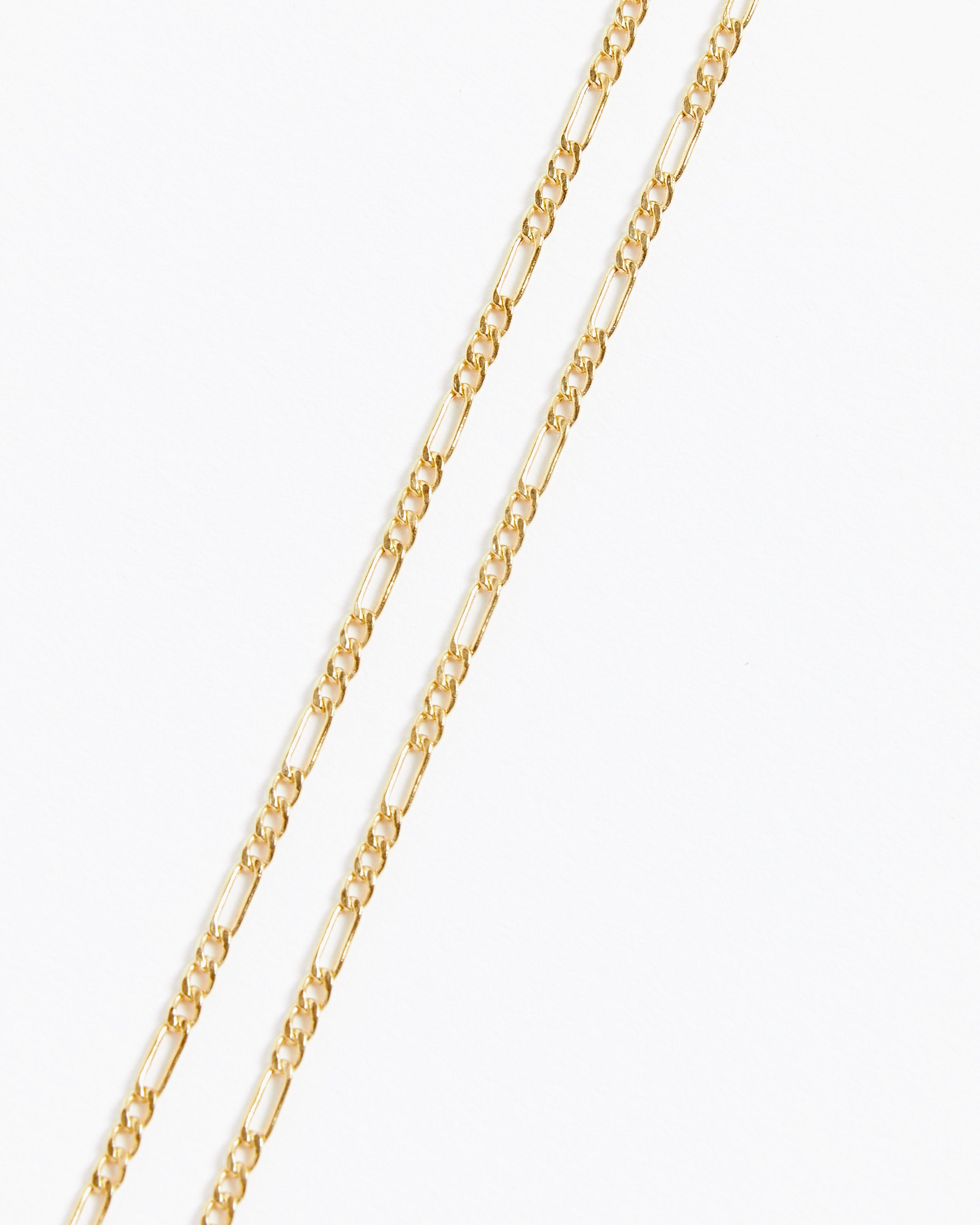 Figaro Chain Necklace in 14k Gold