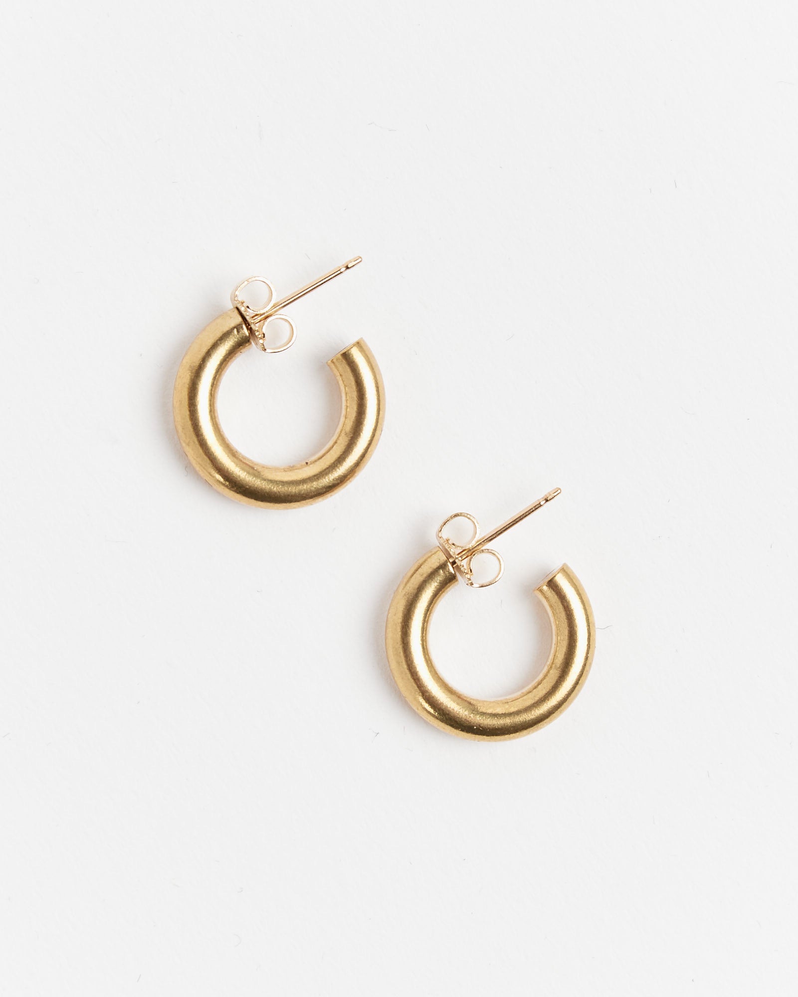 Solid Brass Mini Hoops - Default Title (250017)