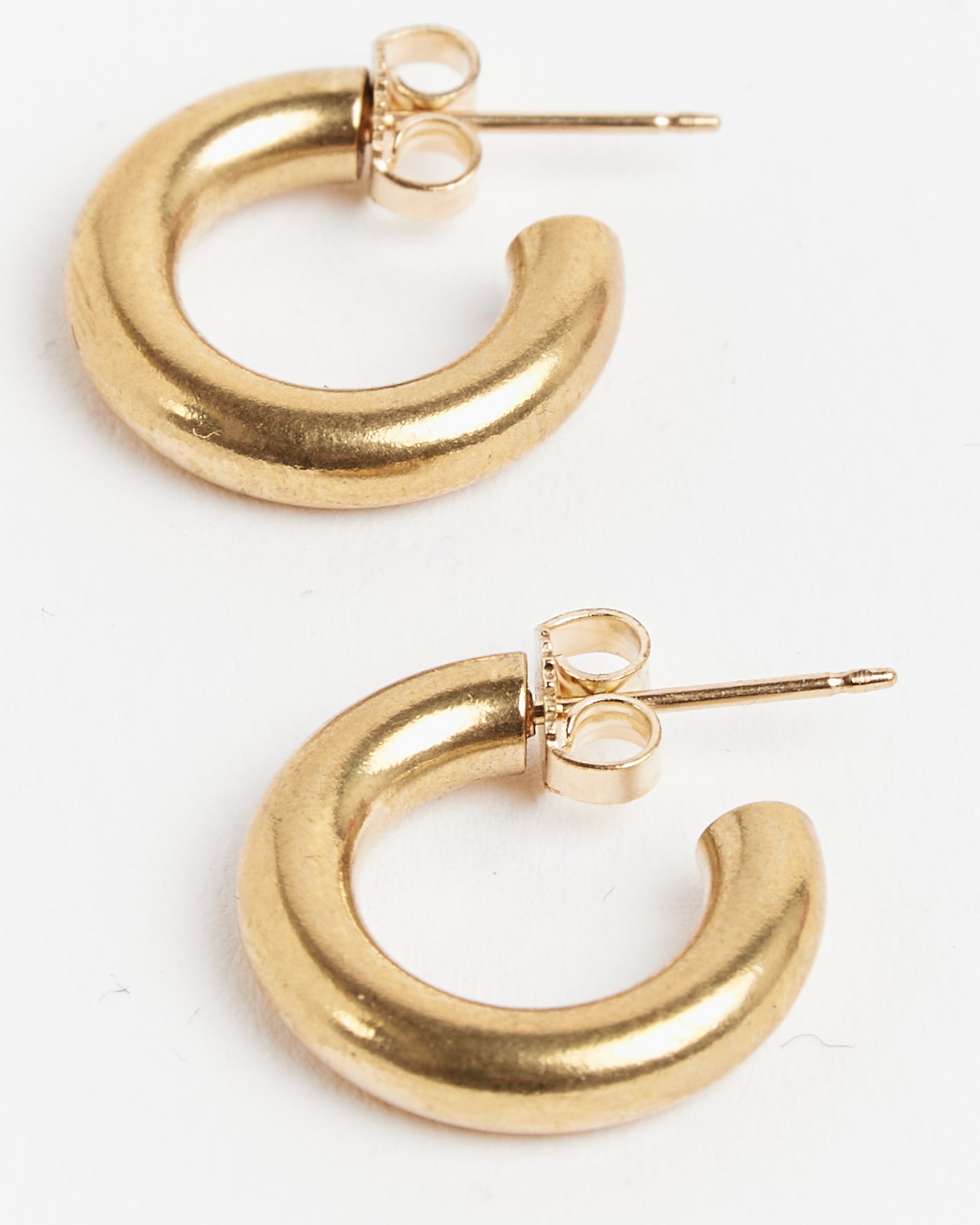 Solid Brass Mini Hoops