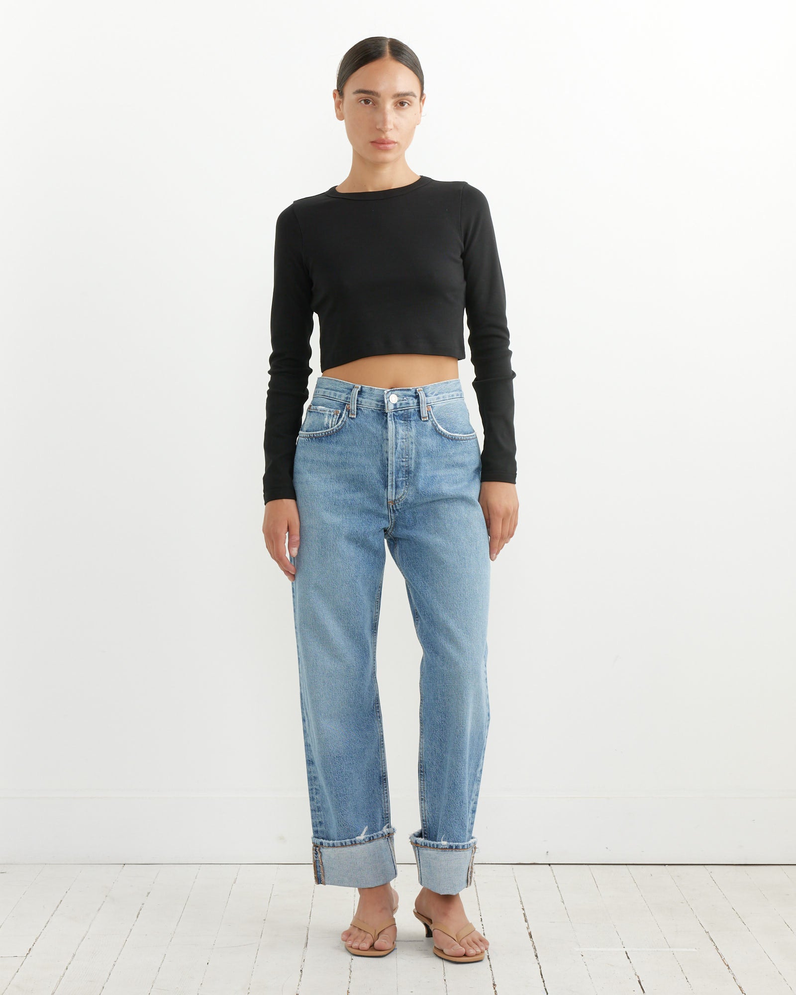 Max Crop Tee in Black