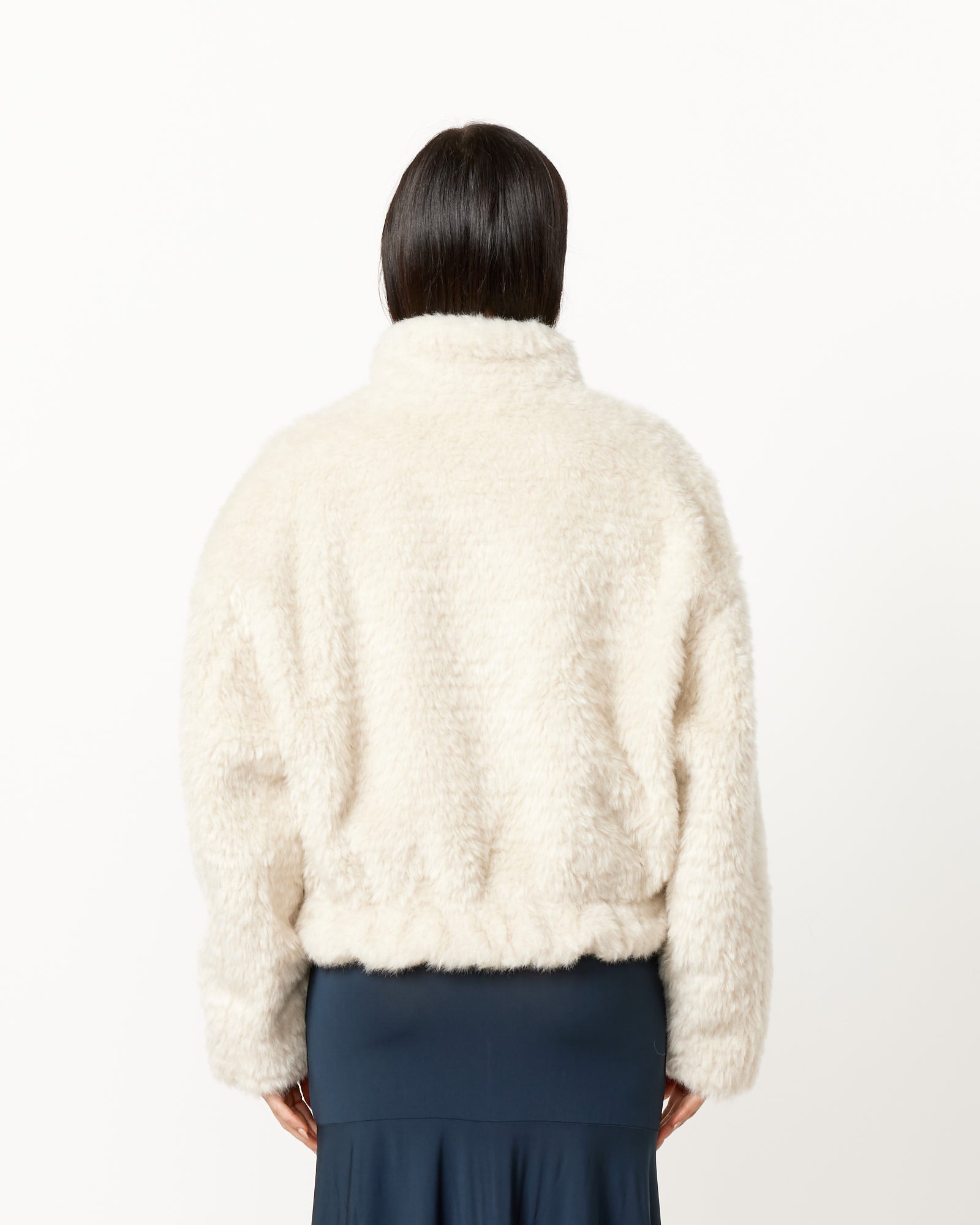 Hairy Fur Blouson - Ivory / 1 (251245)