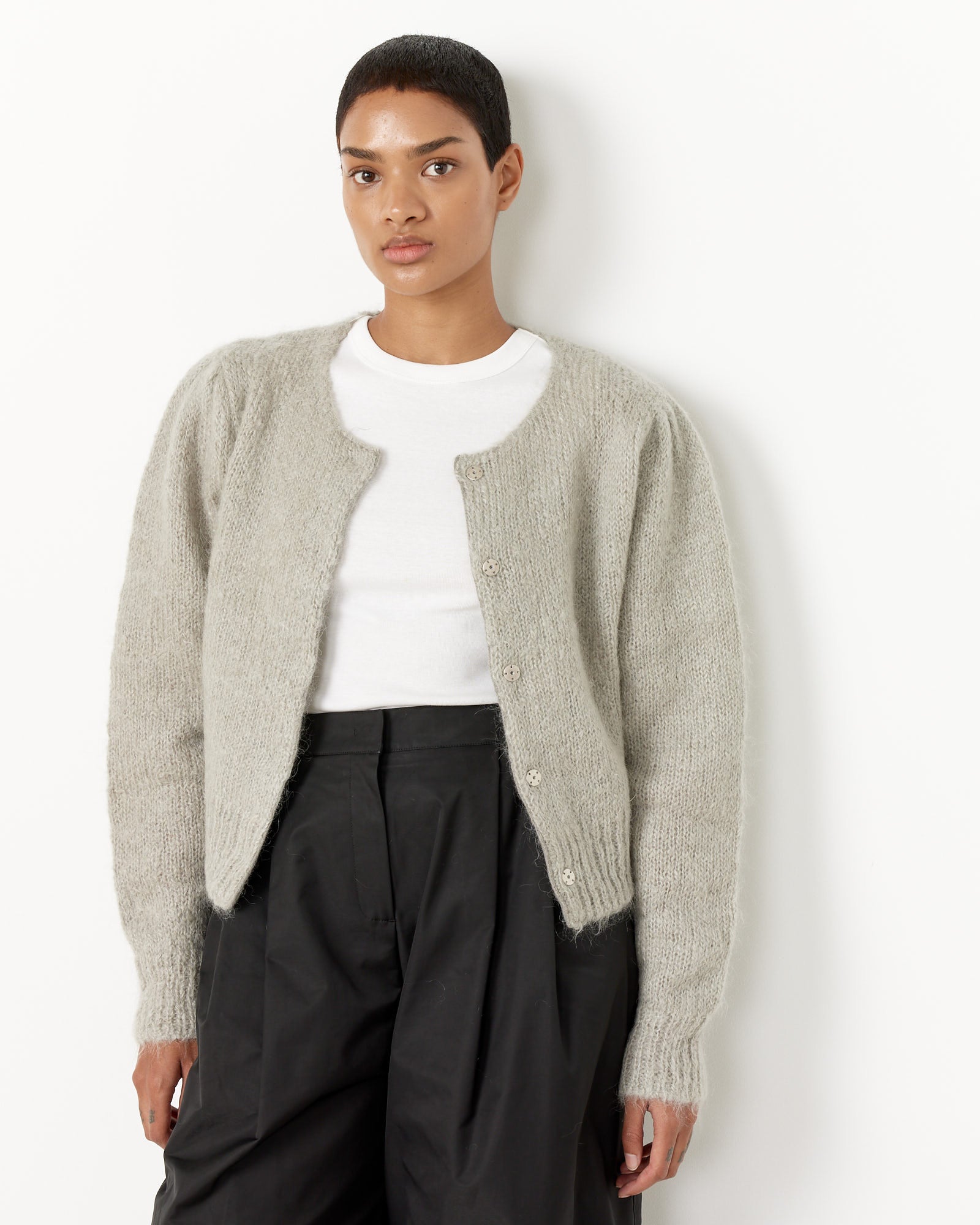 Amomento Grandma Cardigan - Light Grey / 1 (251247)