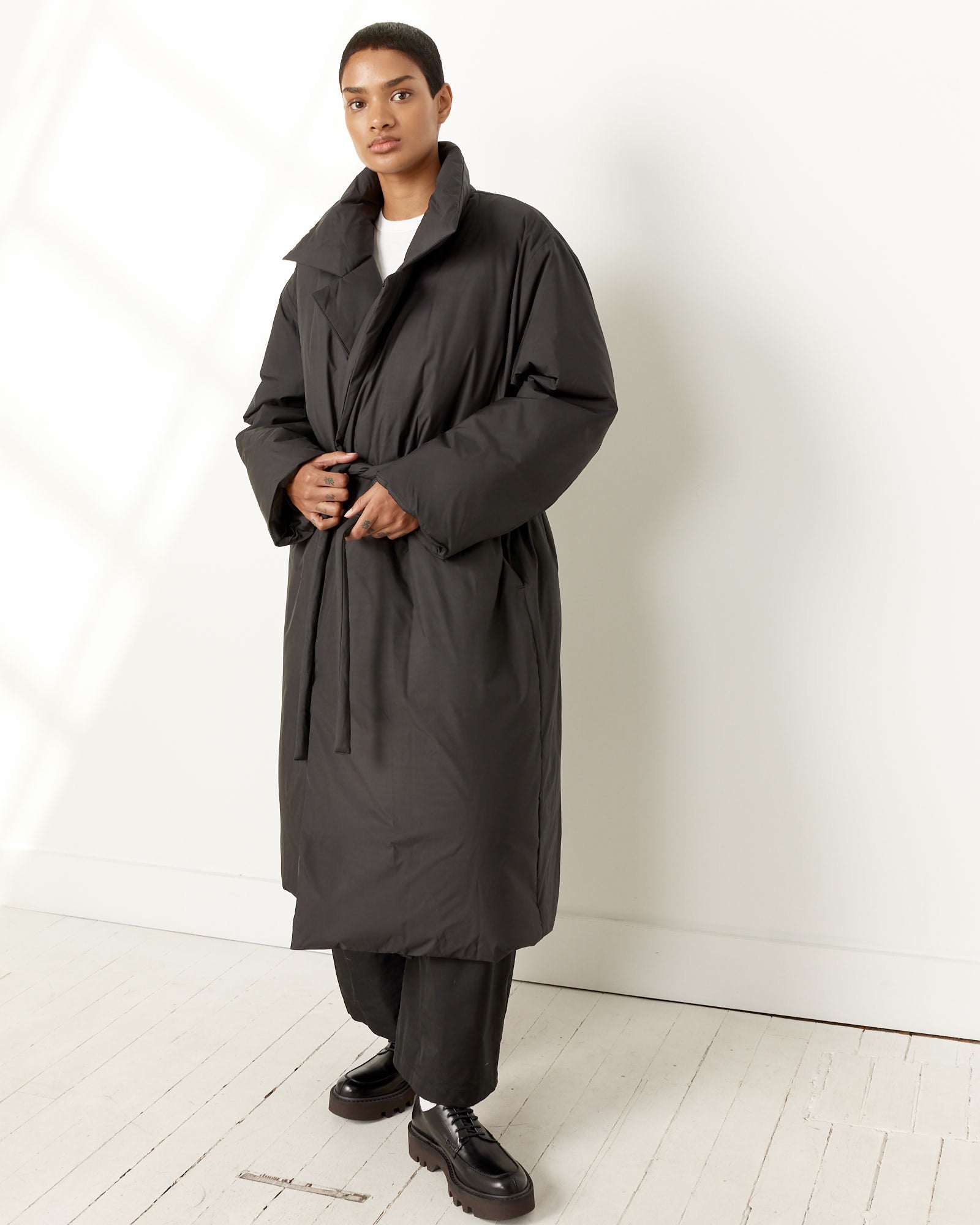 Amomento Down Puffer Long Coat - Black / S (251251)