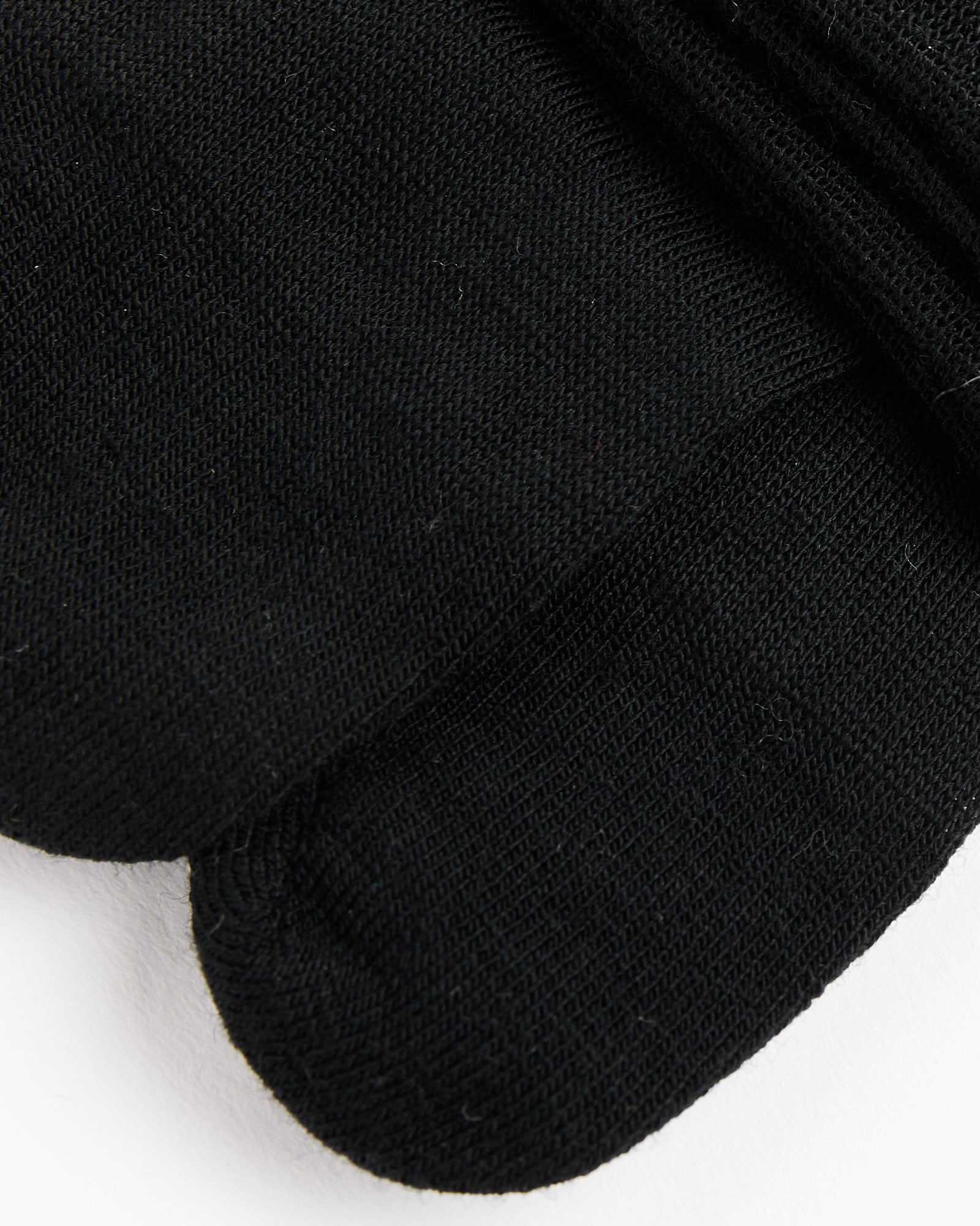 Wool Tabi Short Crew in Black