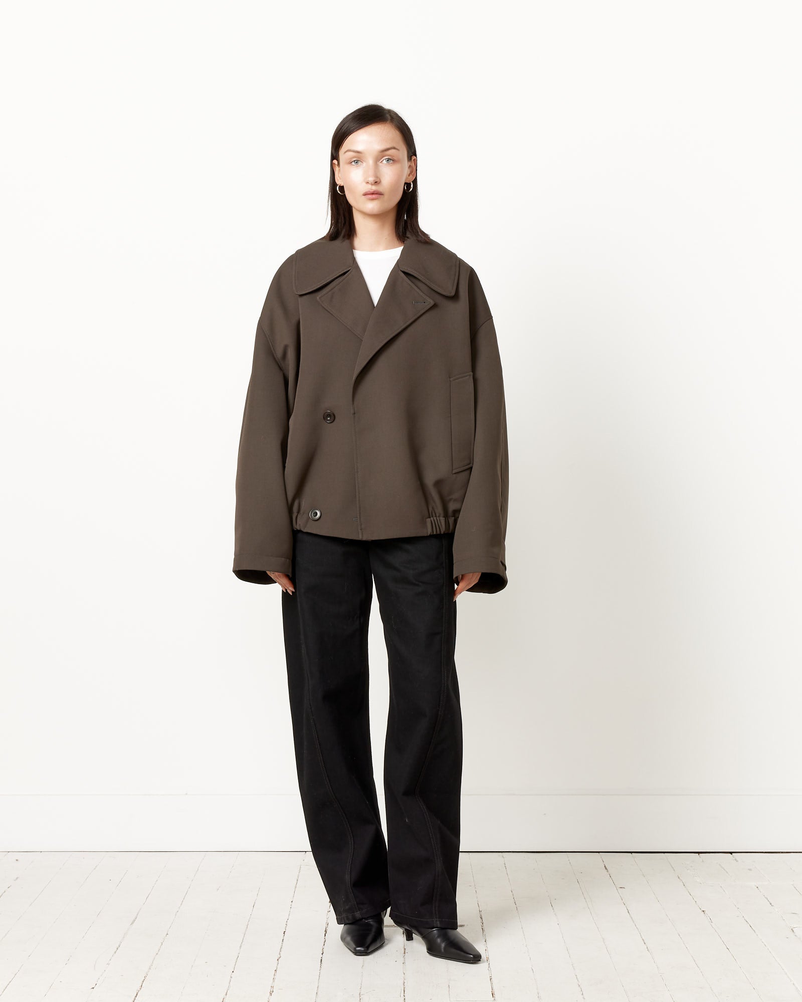 Lemaire Short Trench Blouson - Dark Brown / 38 (251911)