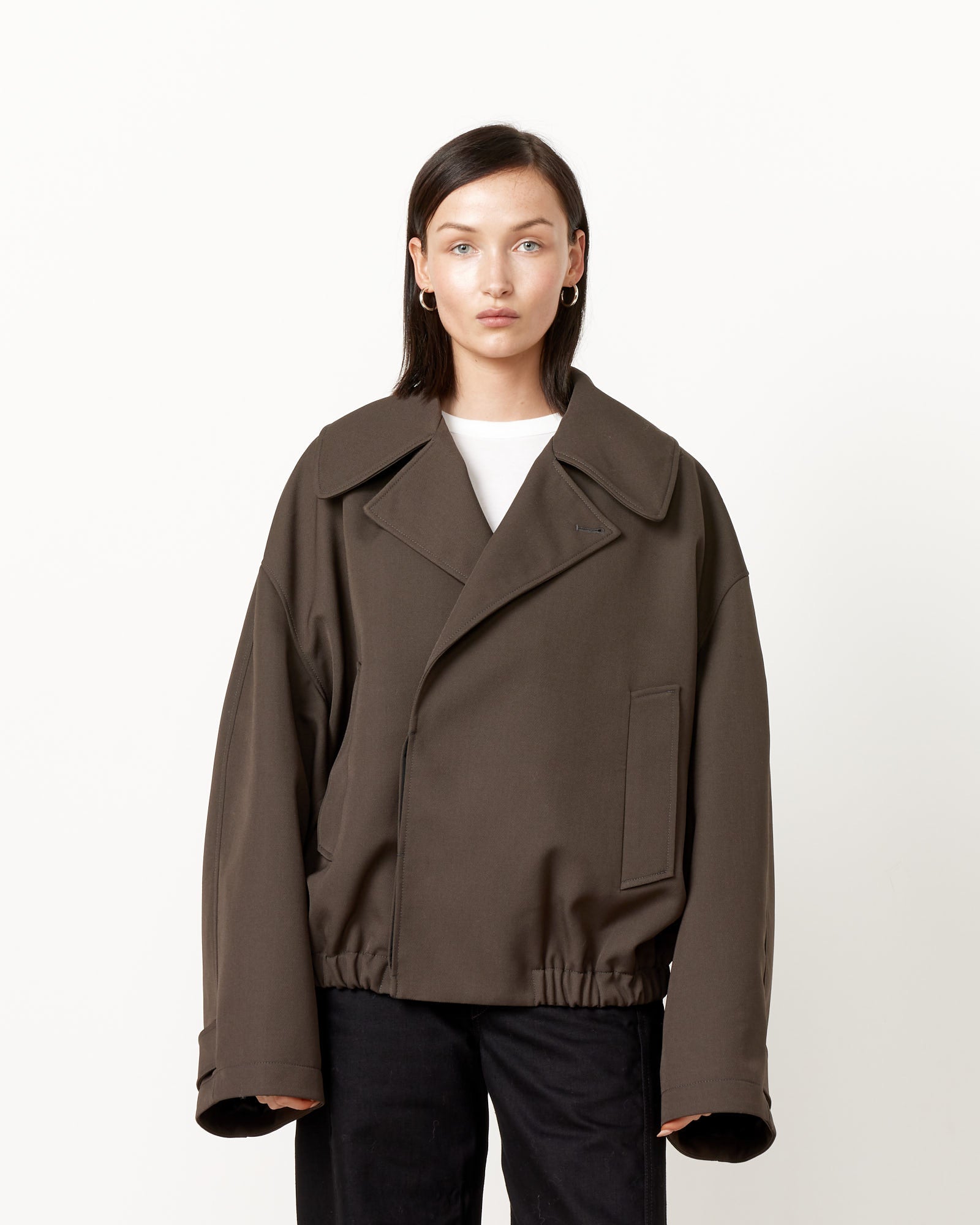 Lemaire Short Trench Blouson - Dark Brown / 38 (251911)