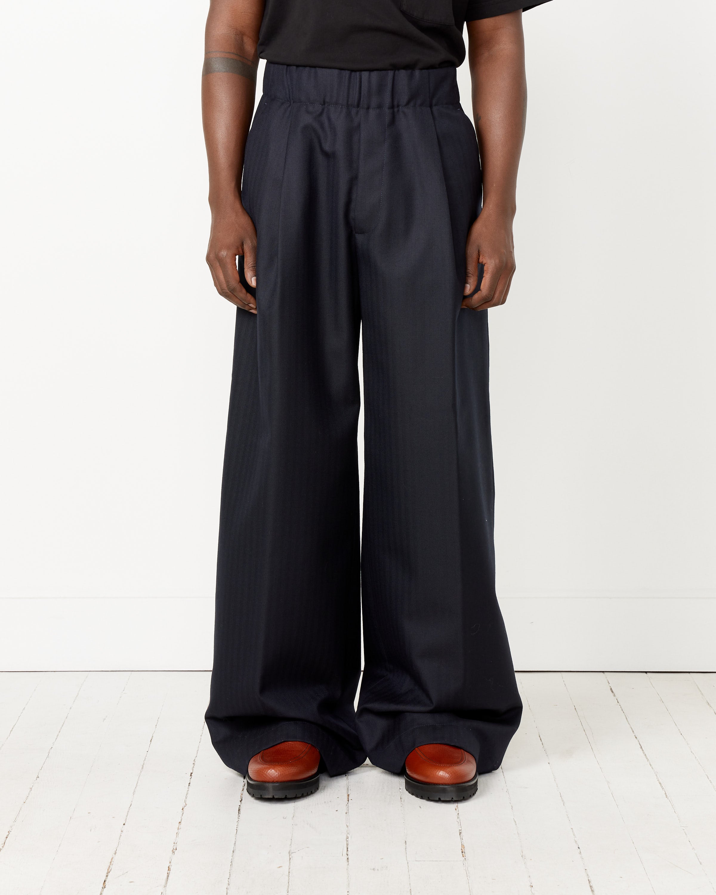 Herringbone Wide Pants