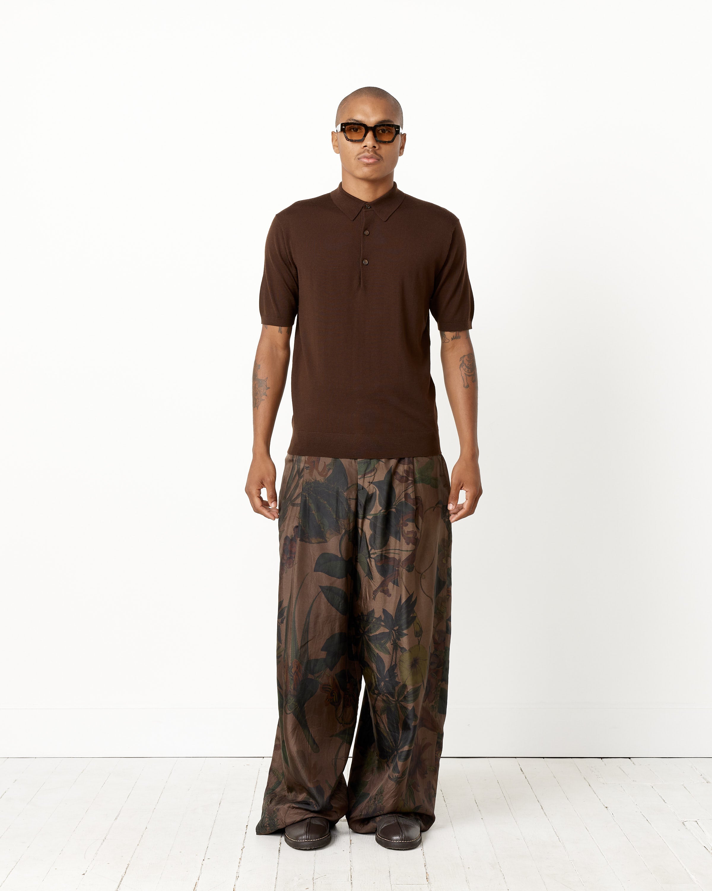 Silk Foliage Pant