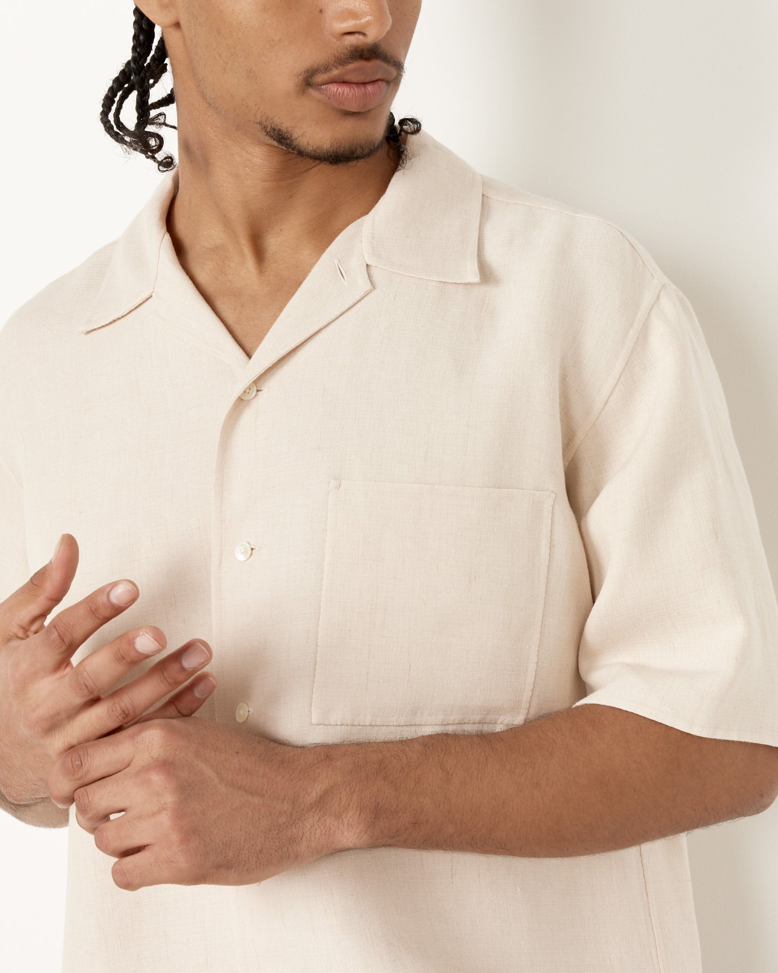 Auralee Hand Sewn H/S Shirt Ivory - Ivory / 4 (255423)