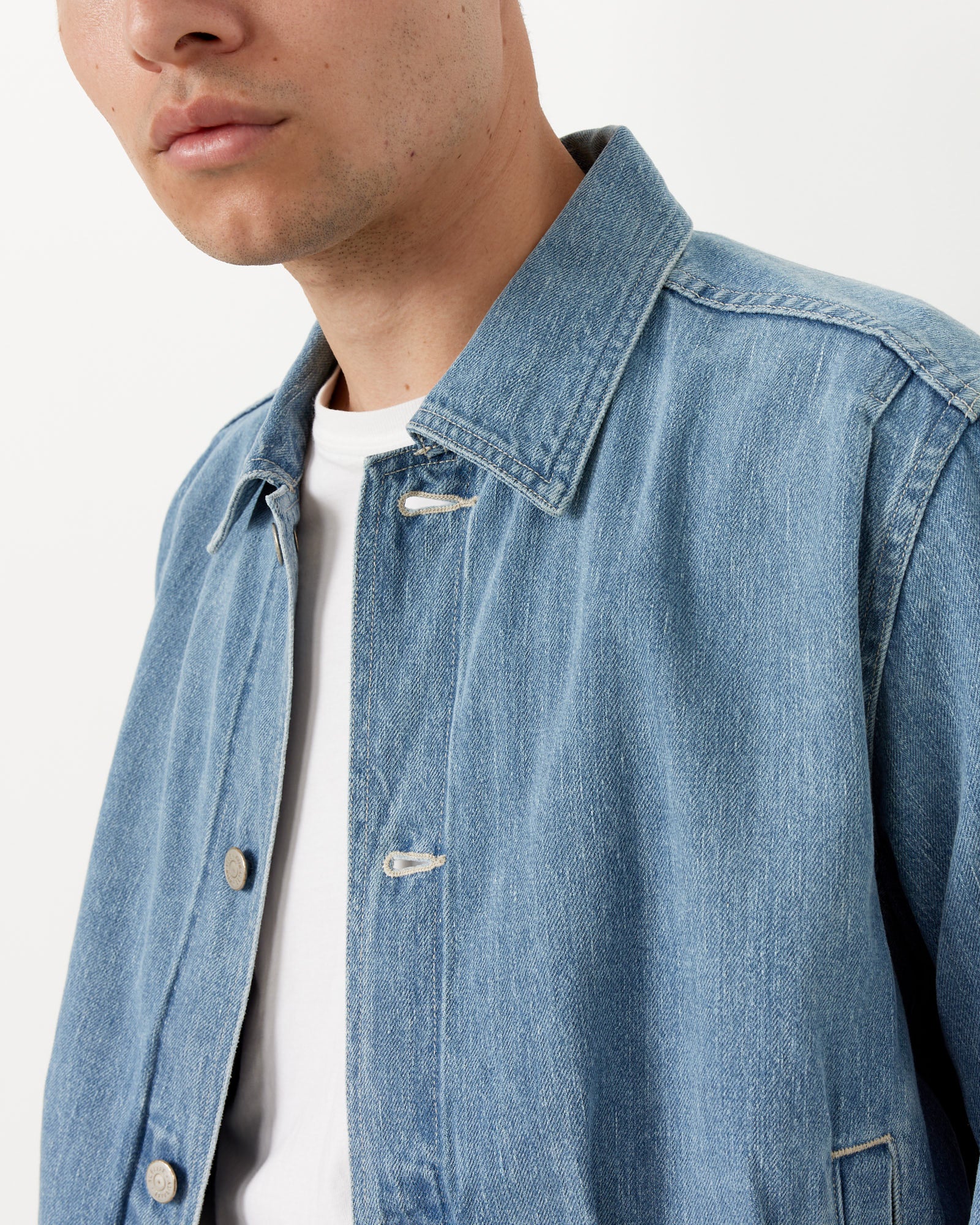 Auralee Faded Light Denim Blouson Light Indigo - Light Indigo / 4 (255455)