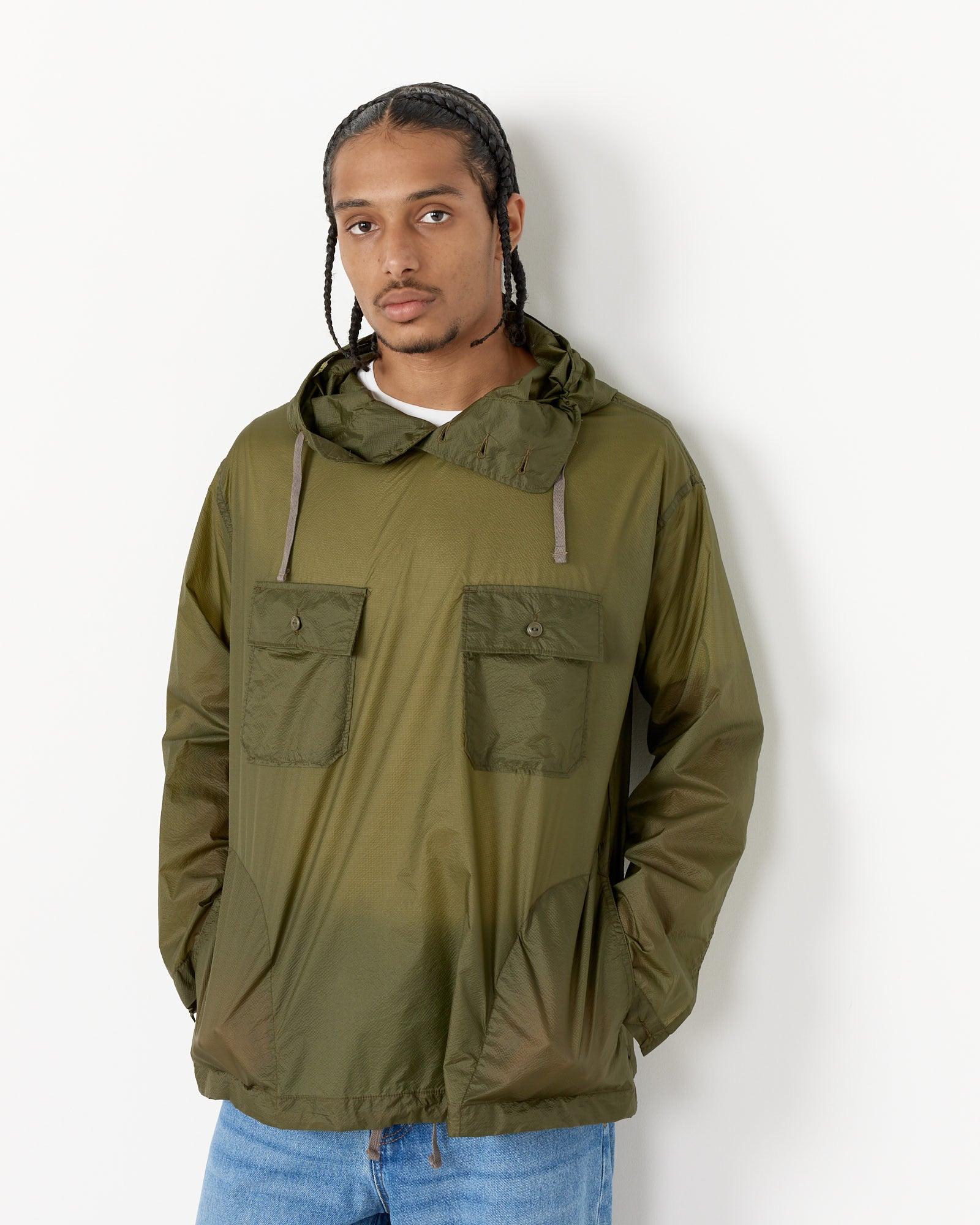 Engineered Garments Cagoule Shirt Olive - Olive / M (255582)