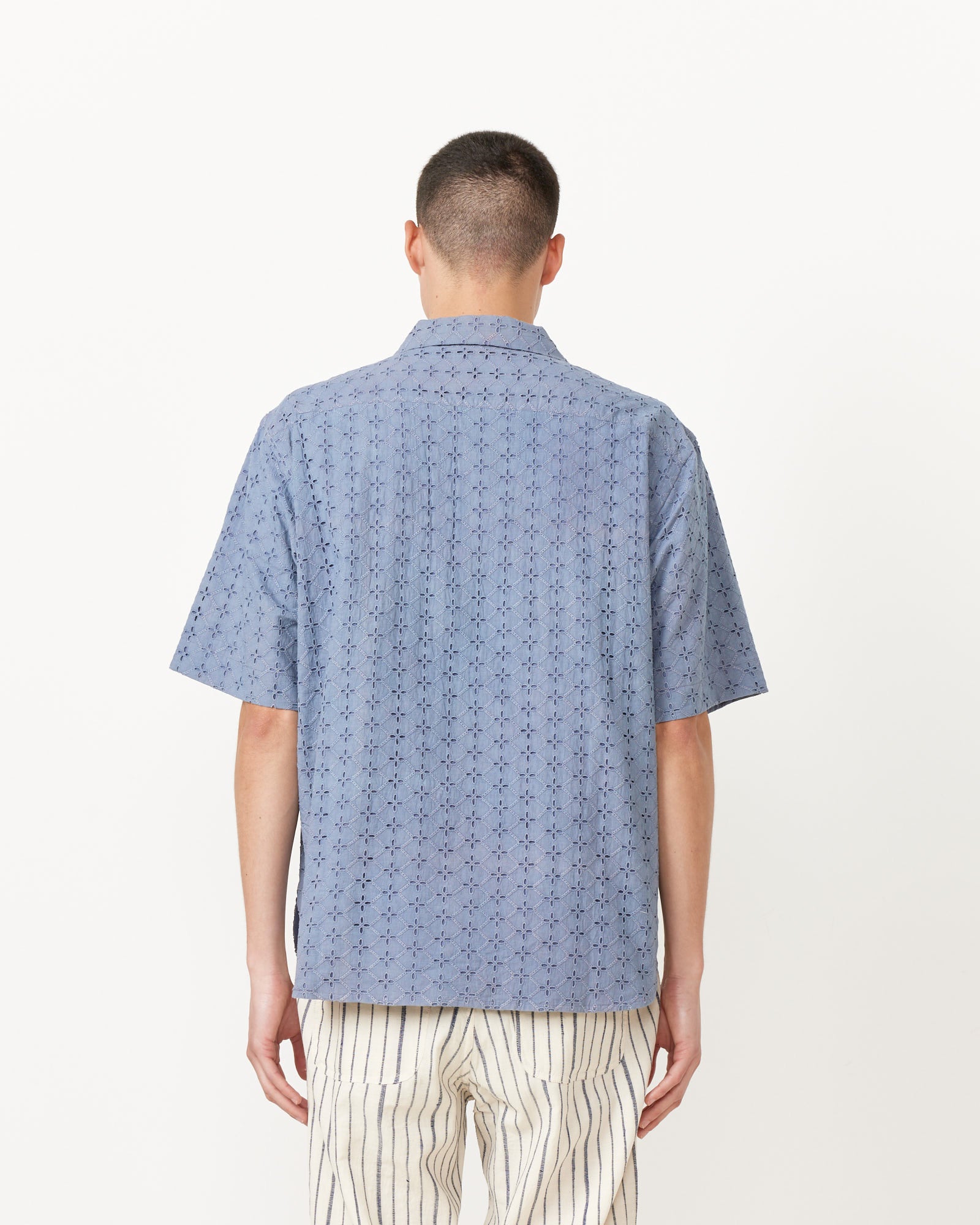 Schiffli Ronen Shirt in Blue