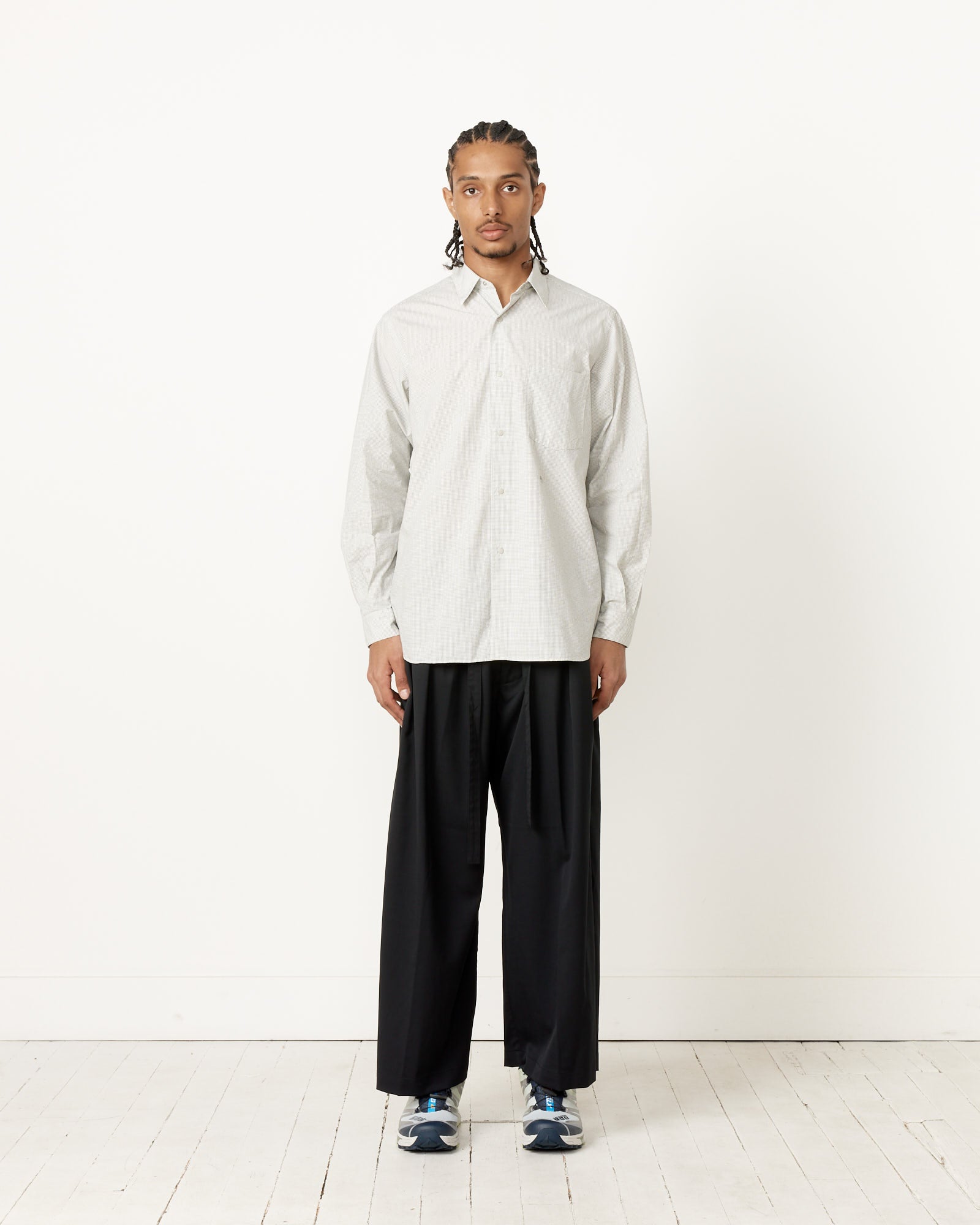 Regular Collar Wind Shirt in Natural