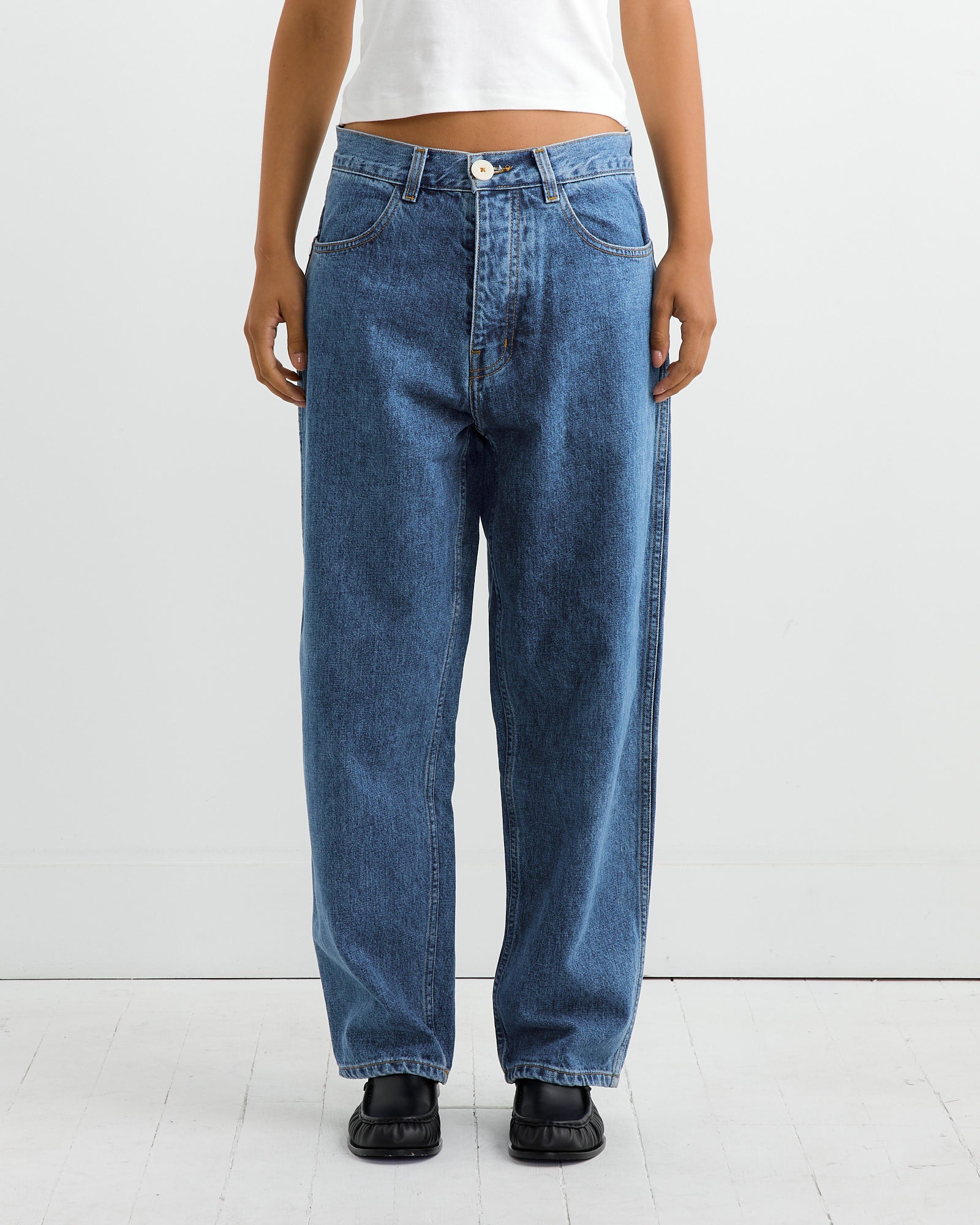 California Wide Pant in Cowboy Blue - Cowboy Blue / 6 (255964)