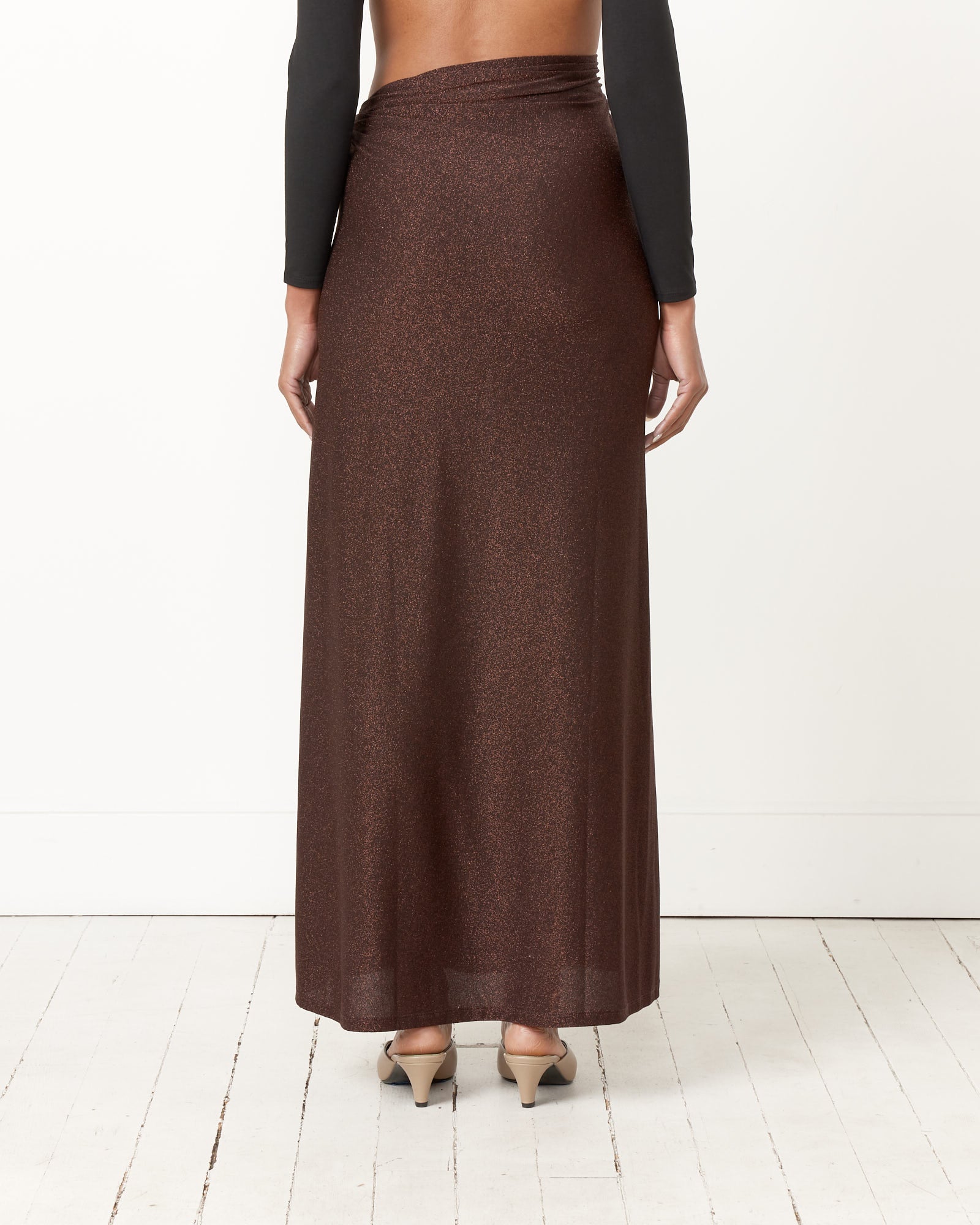 Maia Midi Skirt in Espresso