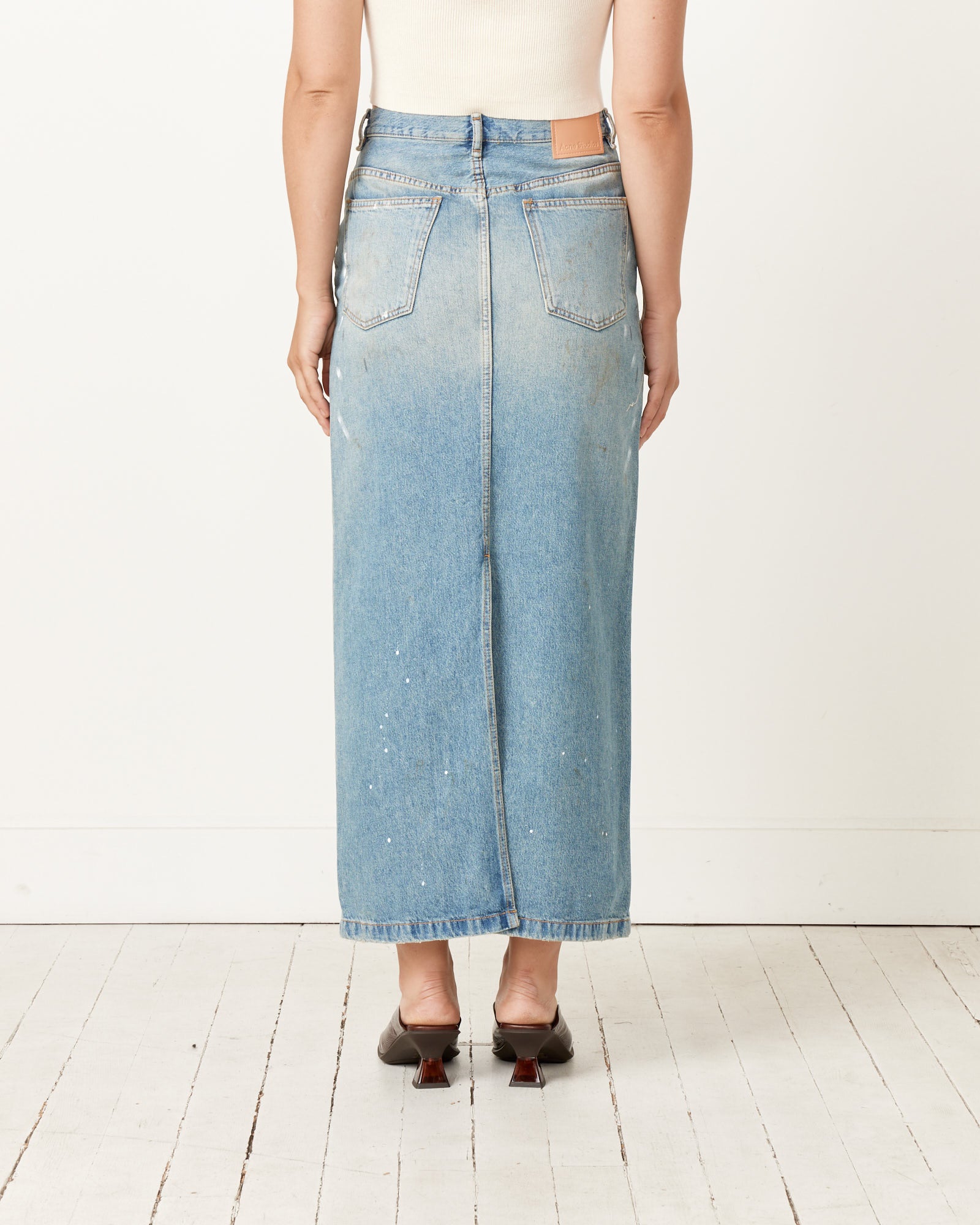 Denim Skirt in Light Blue