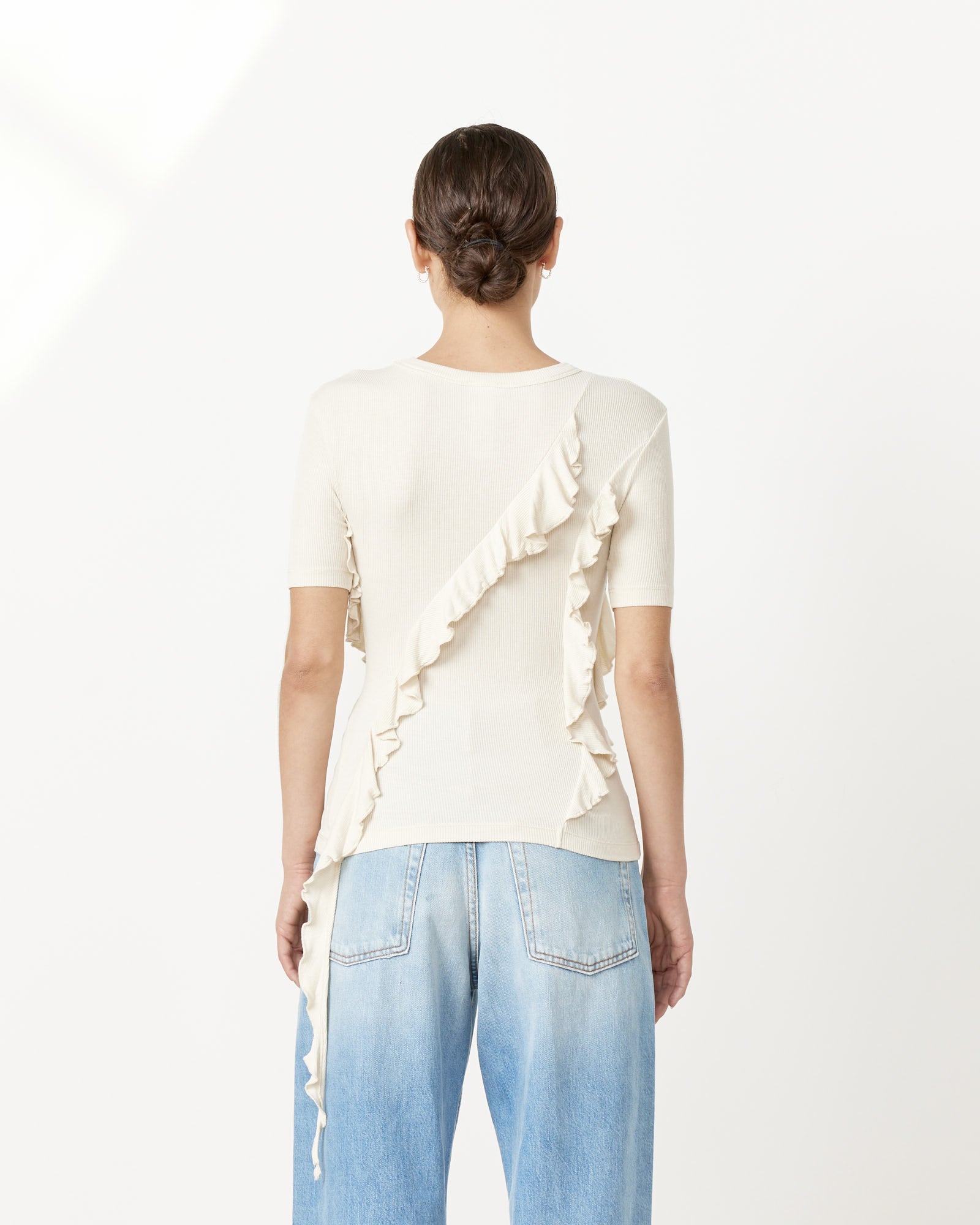 T-Shirt in Ecru Beige