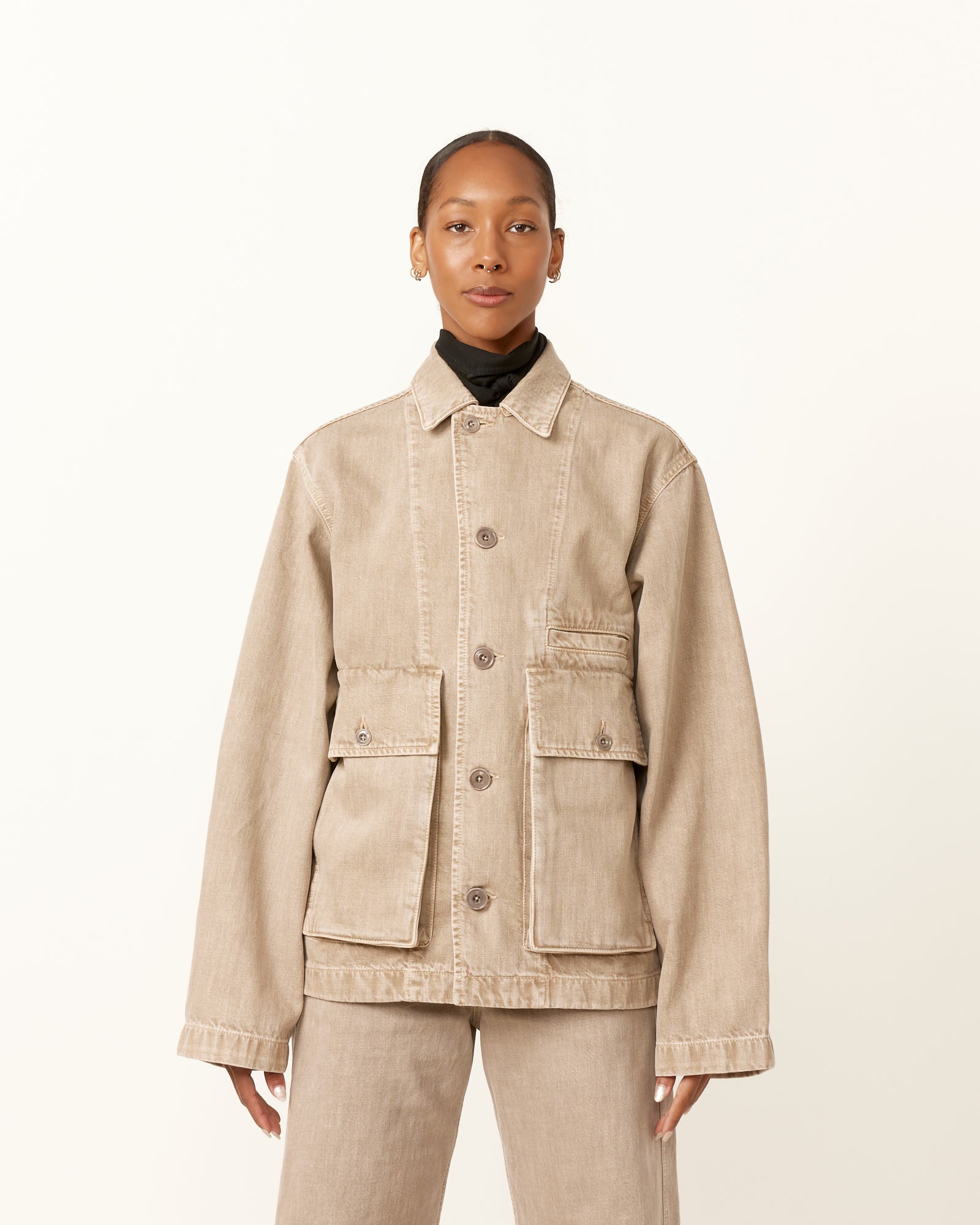 Lemaire Boxy Jacket Snow Beige - Snow Beige / XS (256504)