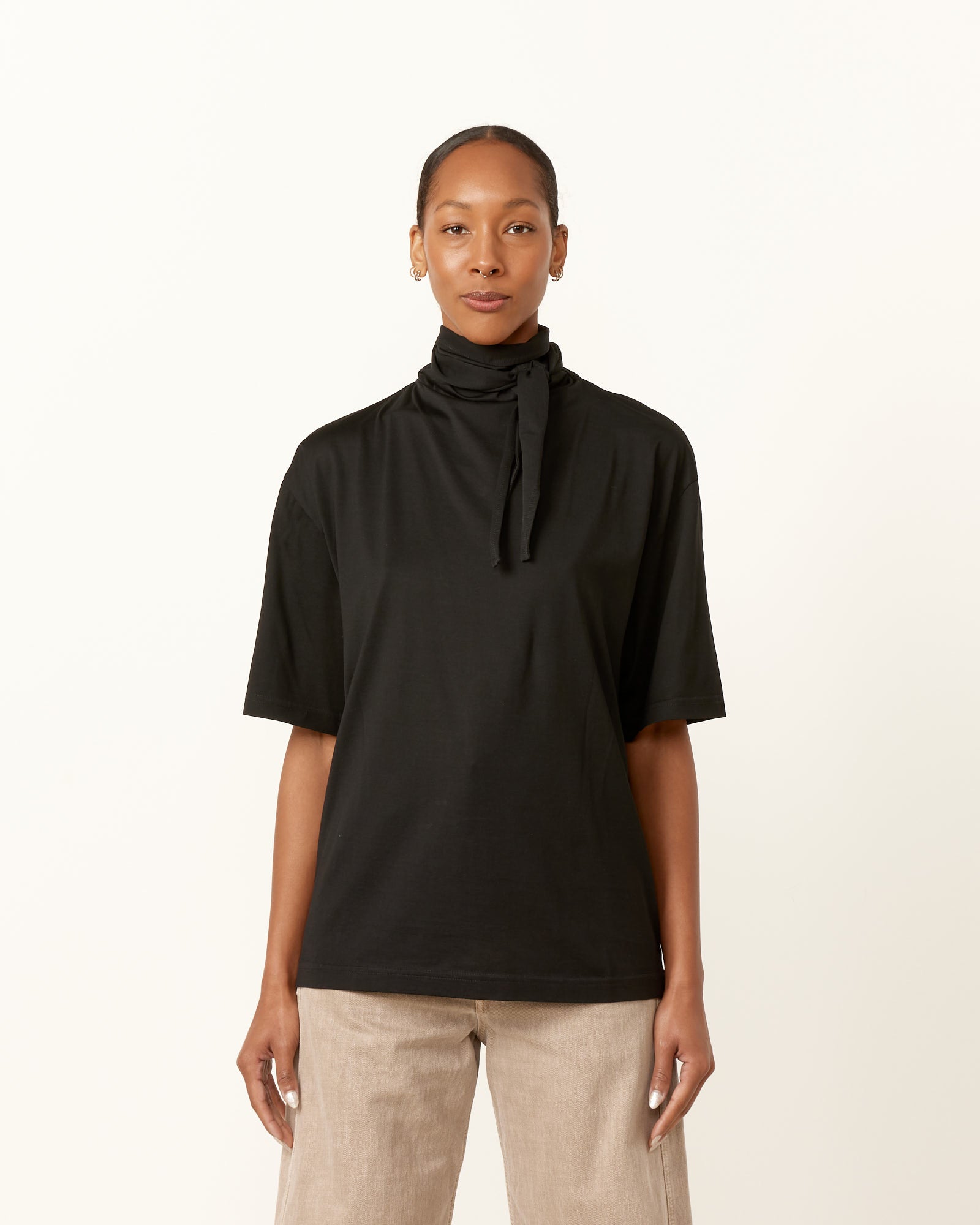 Lemaire Foulard T-Shirt Black - Black / XS (256511)