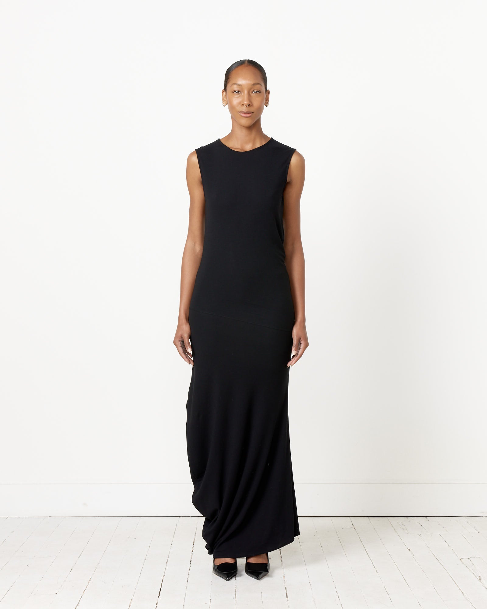 Lemaire Fitted Twisted Dress Black - Black / XS (256515)