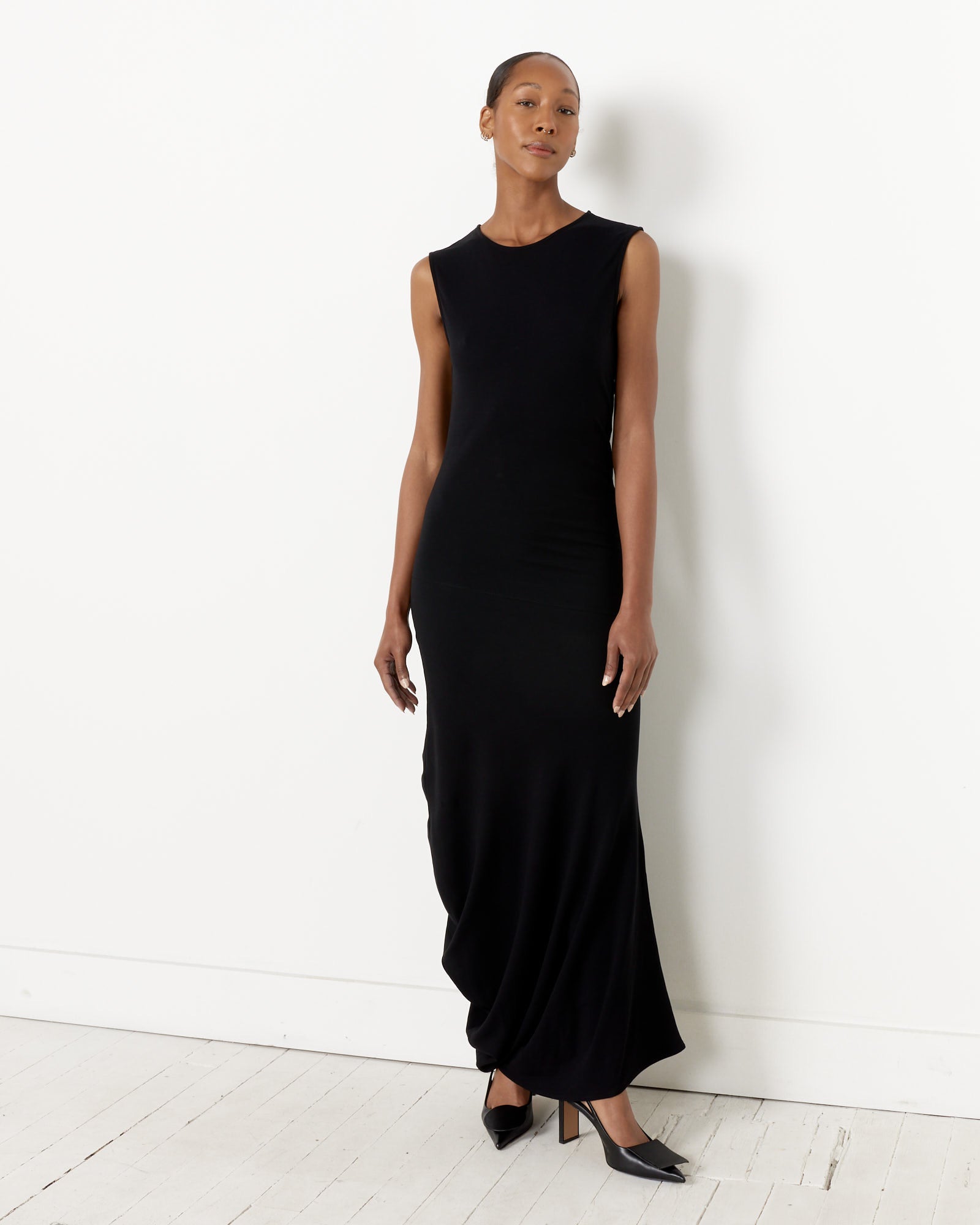 Lemaire Fitted Twisted Dress Black - Black / XS (256515)