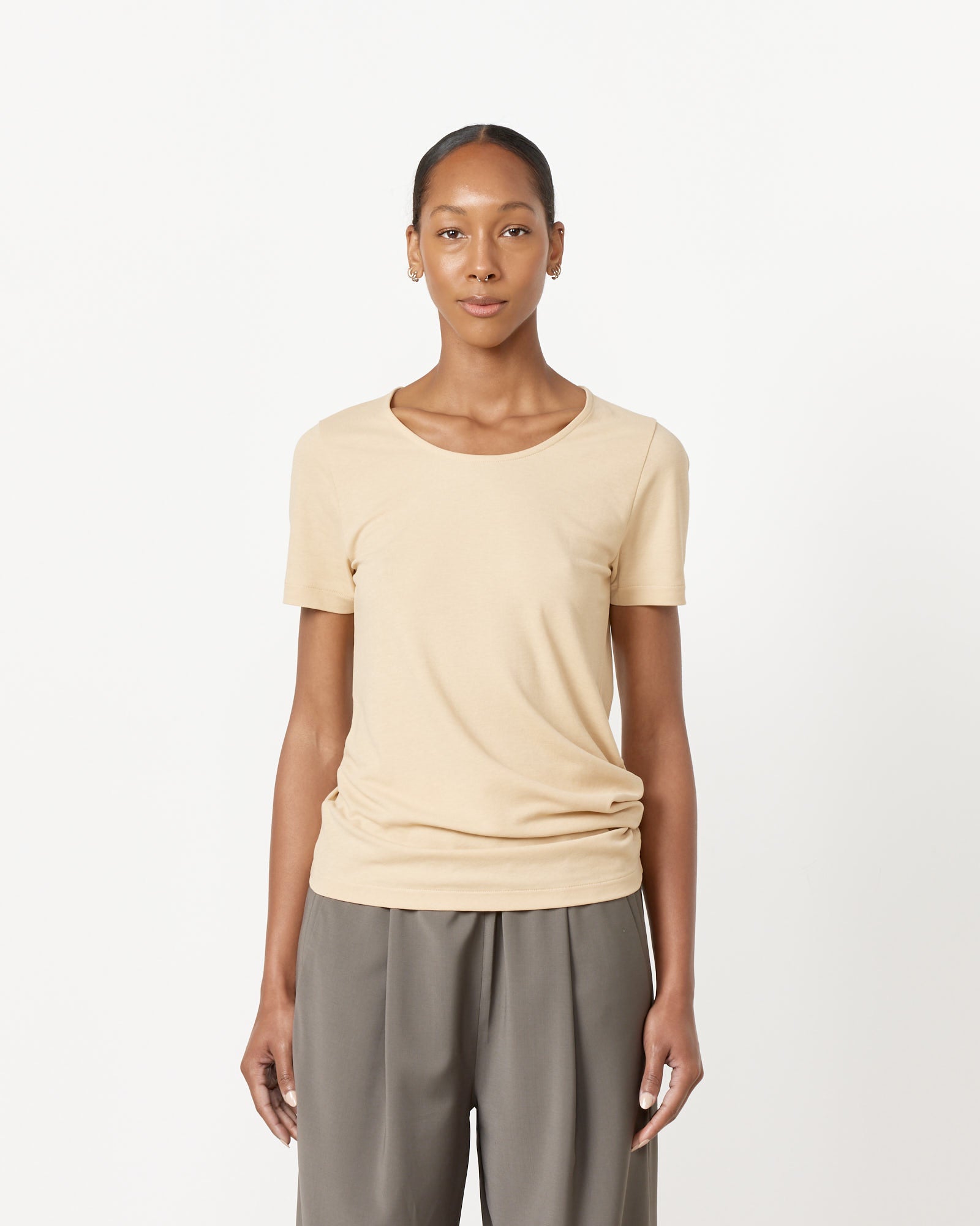 Lemaire Twisted T-Shirt Soft Sand - Soft Sand / XS (256519)