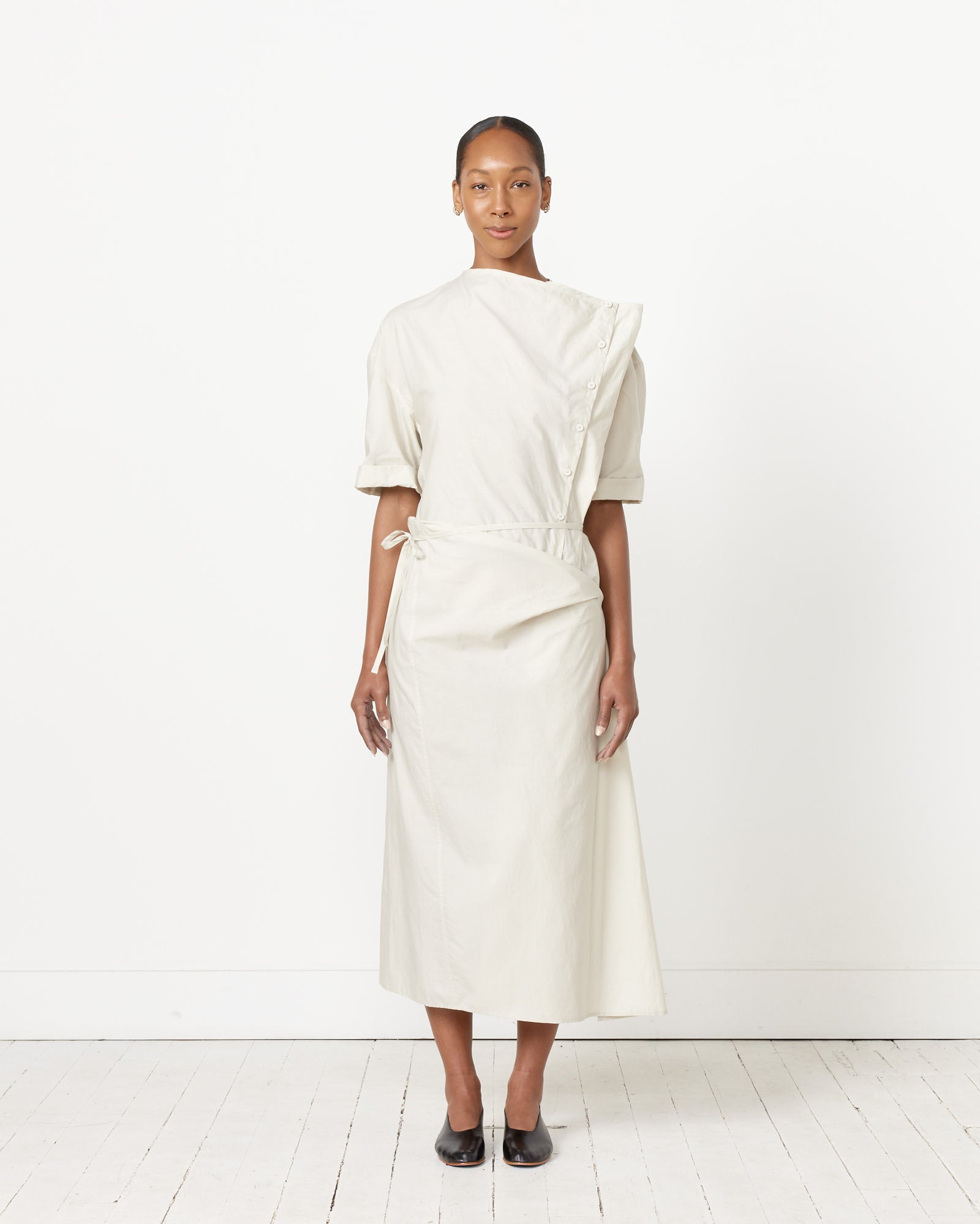 Lemaire S/S Wrap Dress Pale Mastic - Pale Mastic / 36 (256542)