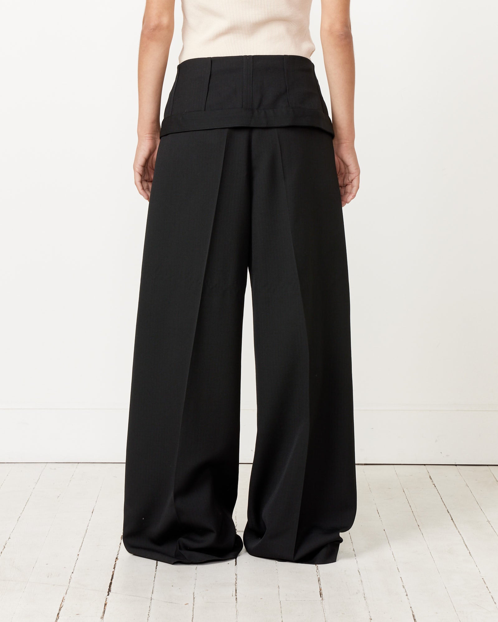 Black Tailored Trousers - Black / 36 (256670)