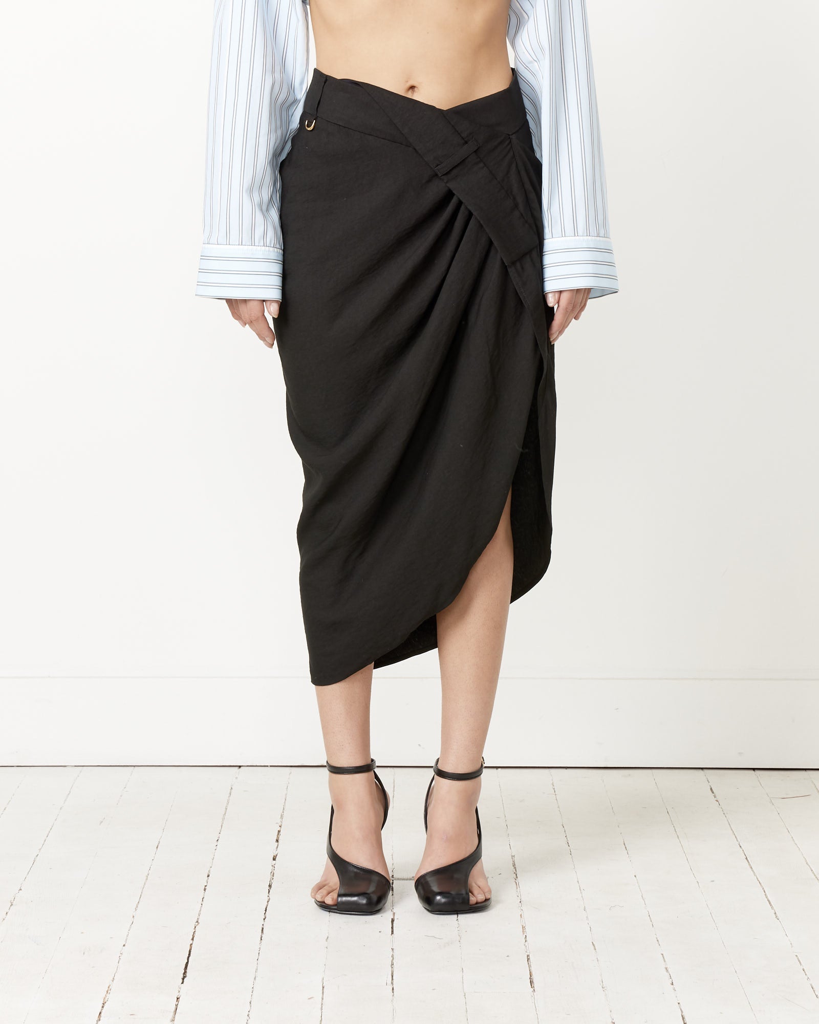 Jacquemus La Jupe Saudade Skirt Black - Black / 36 (256704)