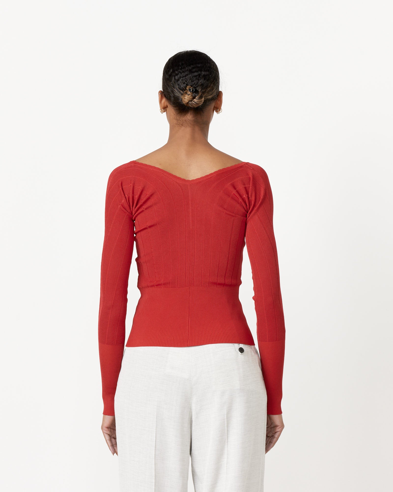 Jacquemus Le Haut Pralu Top Dark Red - Dark Red / 34 (256720)