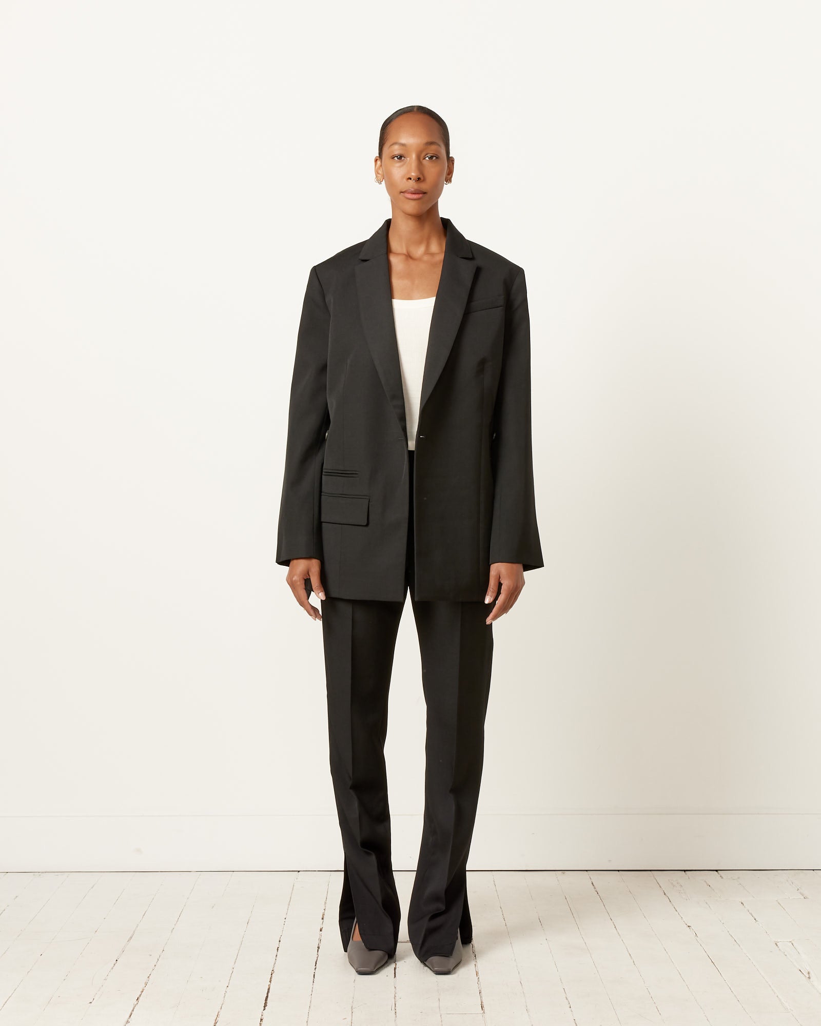 Jacquemus La Veste Tibau Blazer Black - Black / 36 (256724)