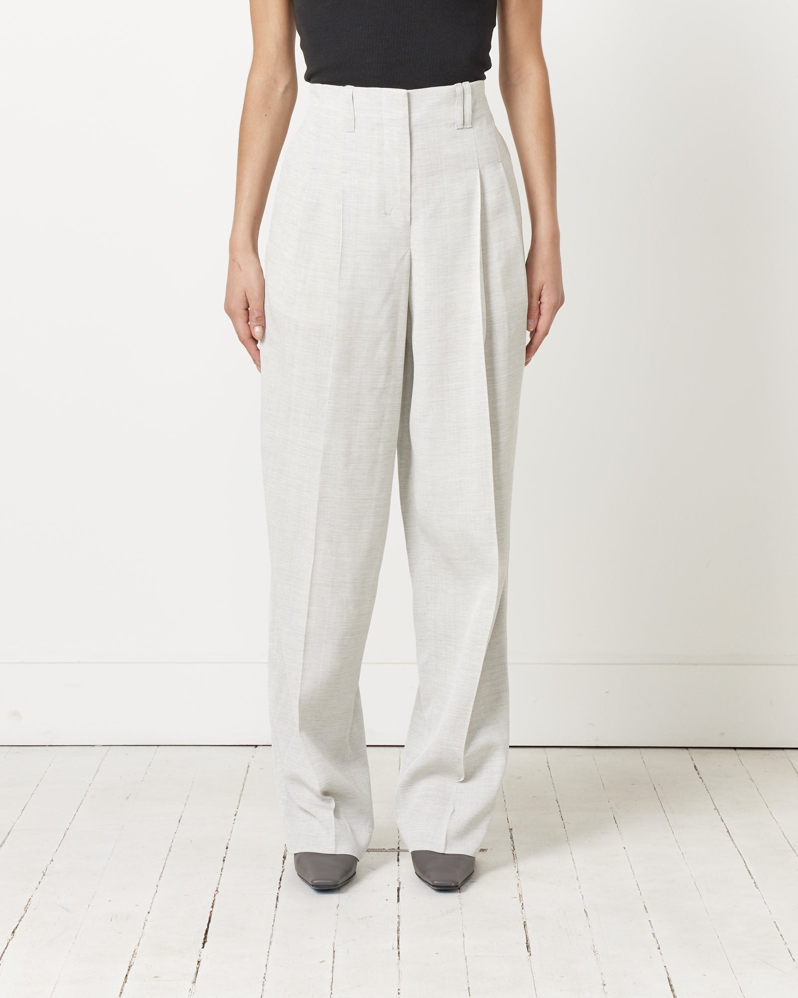 Jacquemus Le Pantalon Titolo Trouser Light Grey - Light Grey / 36 (256734)