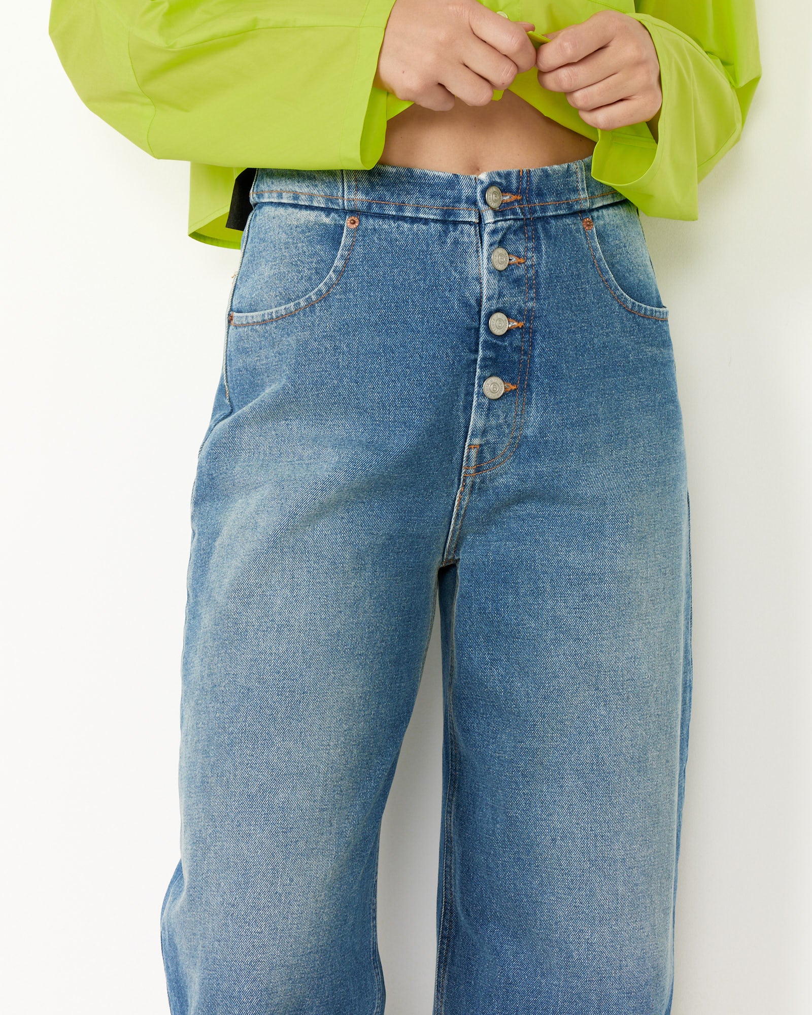 5 Pockets Denim Pant in Blue