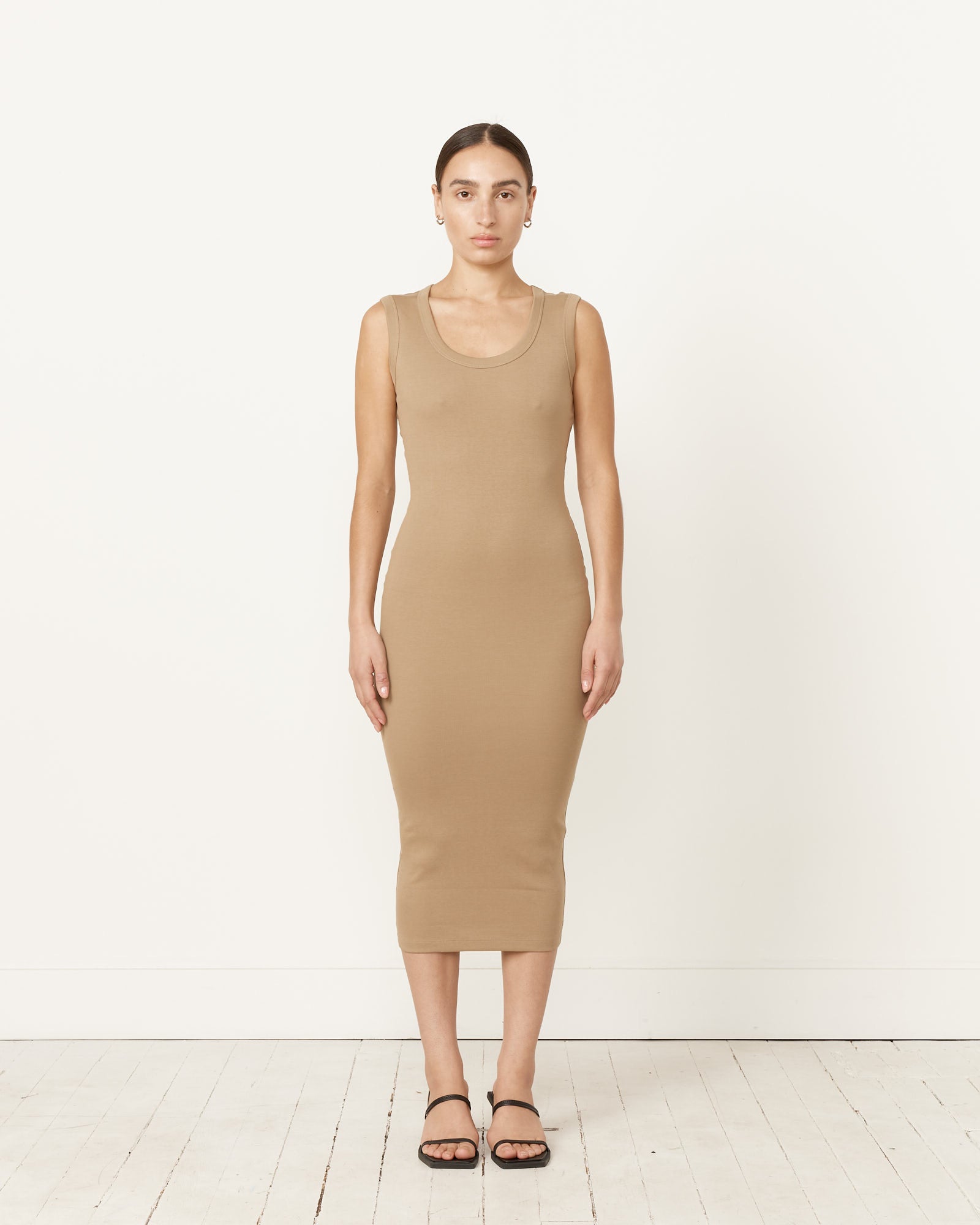 Joline Midi Dress in Dune