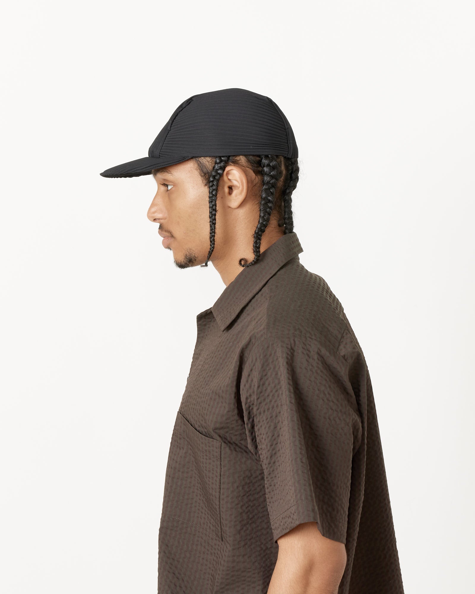 Pleats Cap in Black