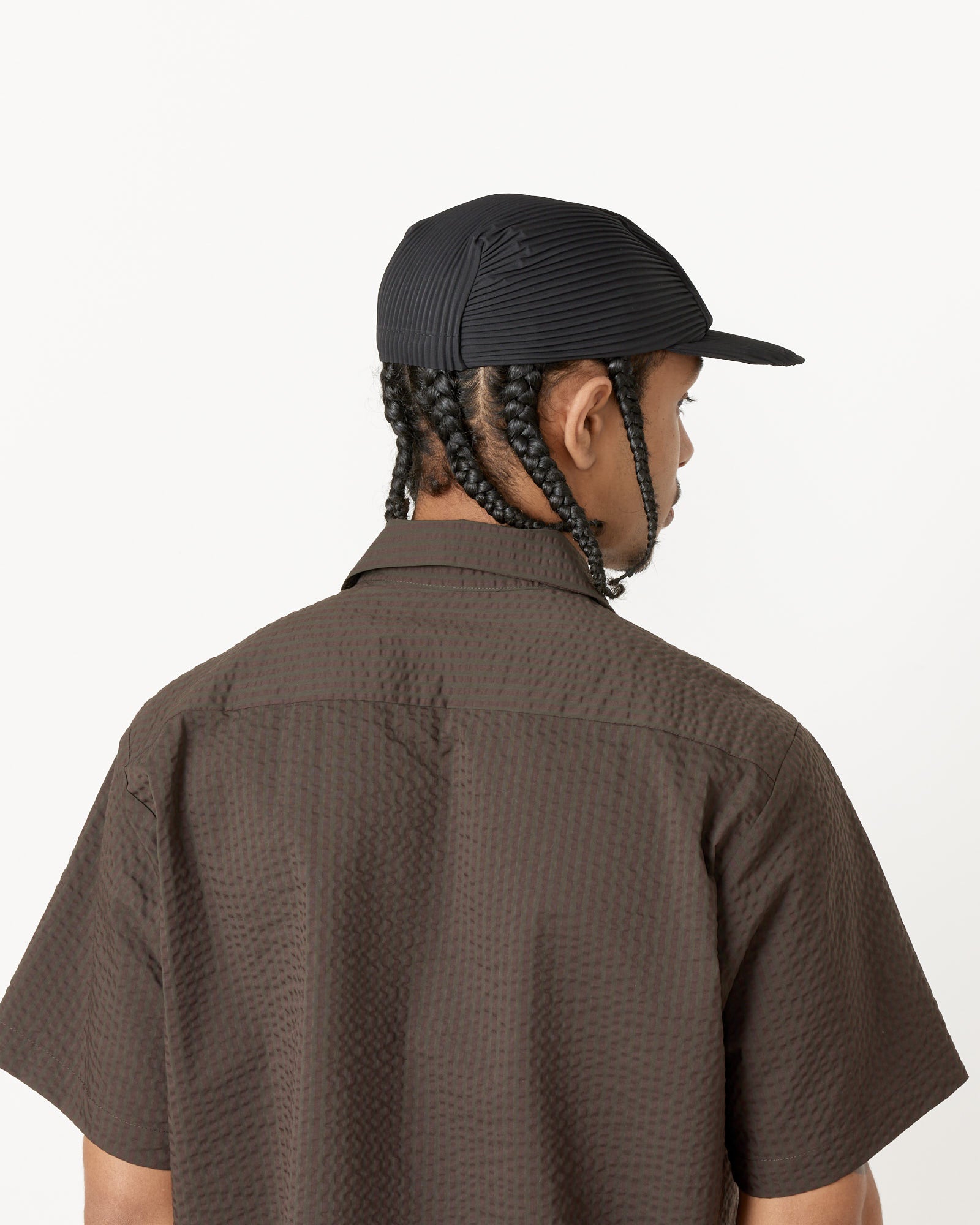 Pleats Cap in Black