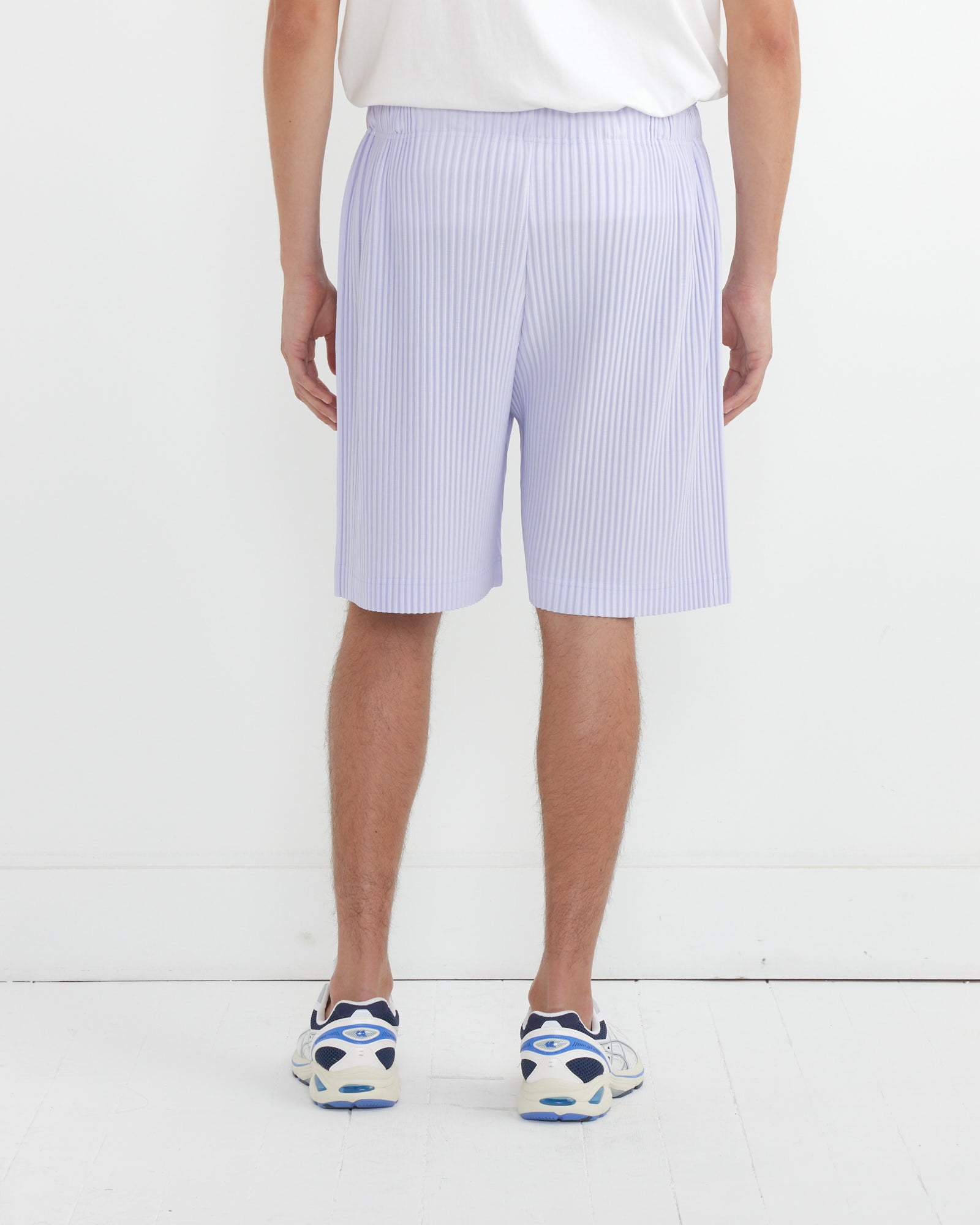 Colorful Pleats Shorts in Soft Lavender