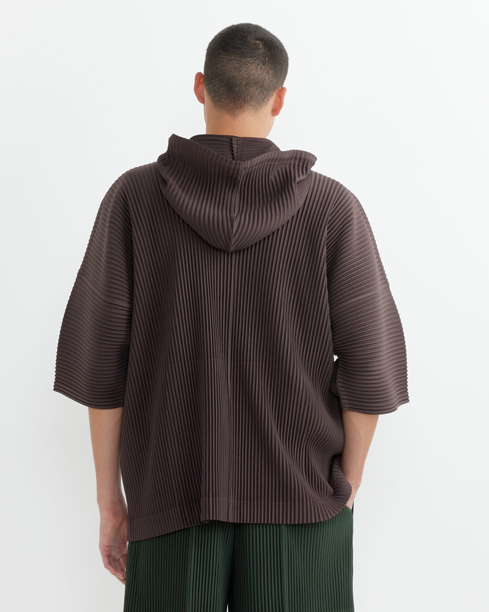 Issey Miyake Homme Plisse MC June Hoodie Dark Brown - Dark Brown / 4 (257020)