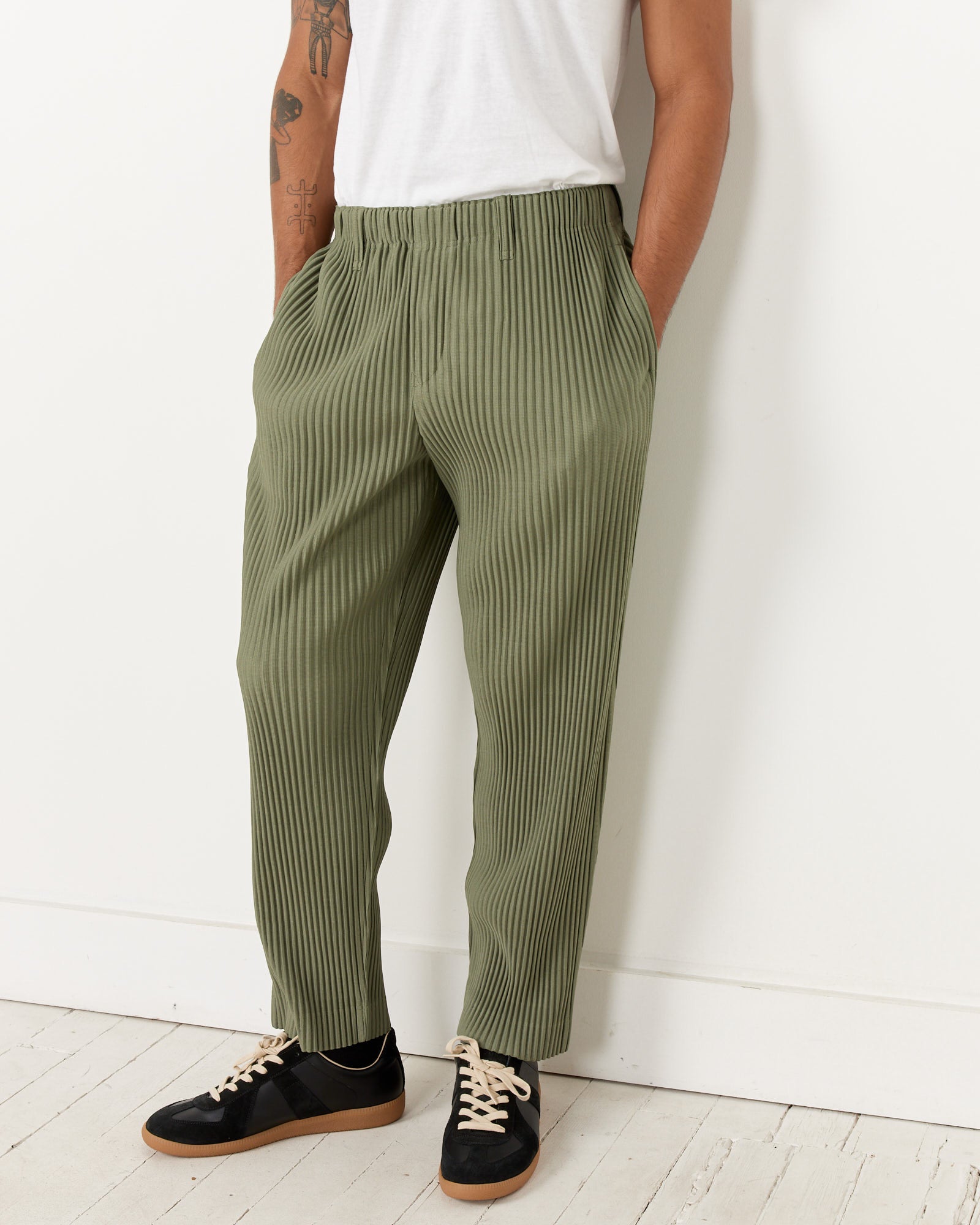 Issey Miyake Homme Plisse Color Pleats Pant Sage Green - Sage Green / 3 (257029)