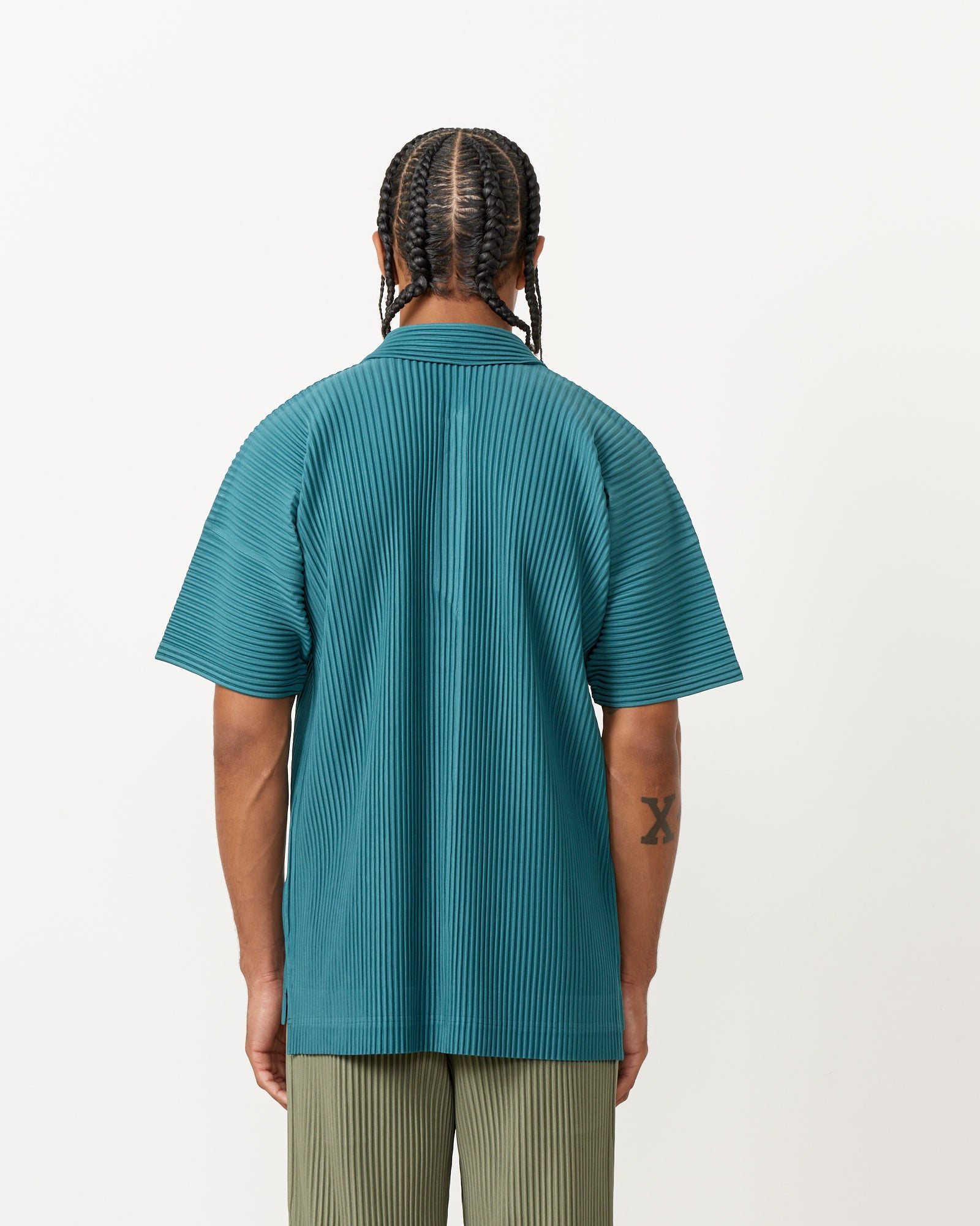 Issey Miyake Homme Plisse MC May Shirt Teal Green - Teal Green / 4 (257040)