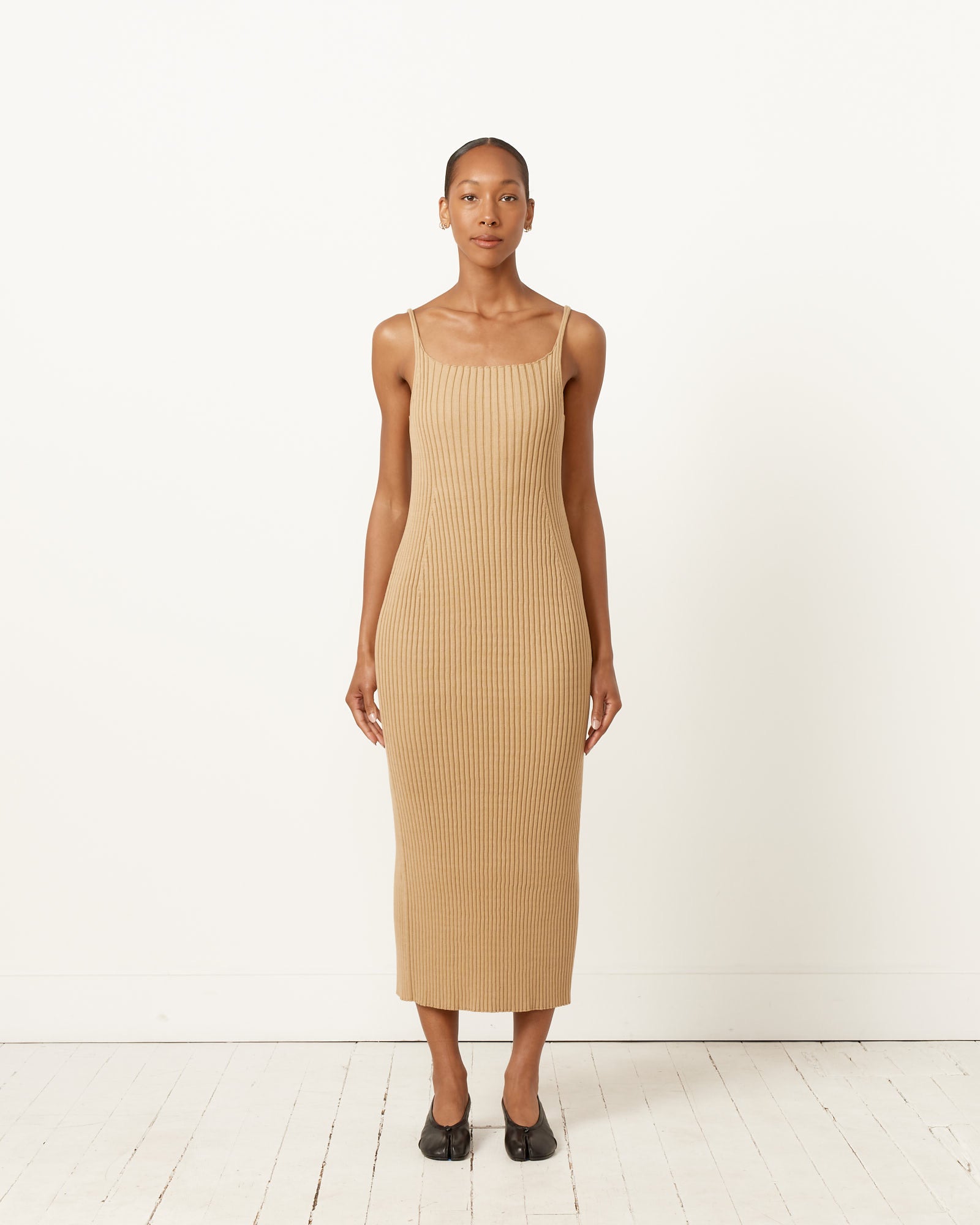 Auralee Wide Rib Knit Dress Beige - Beige / 1 (257073)