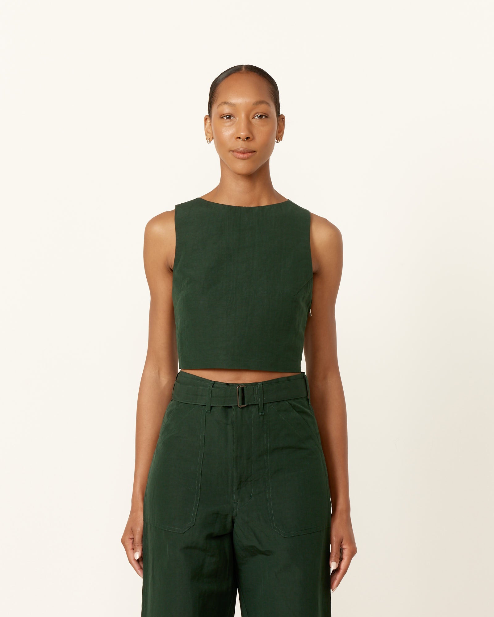 Auralee Weather Tank Dark Green - Dark Green / 0 (257075)